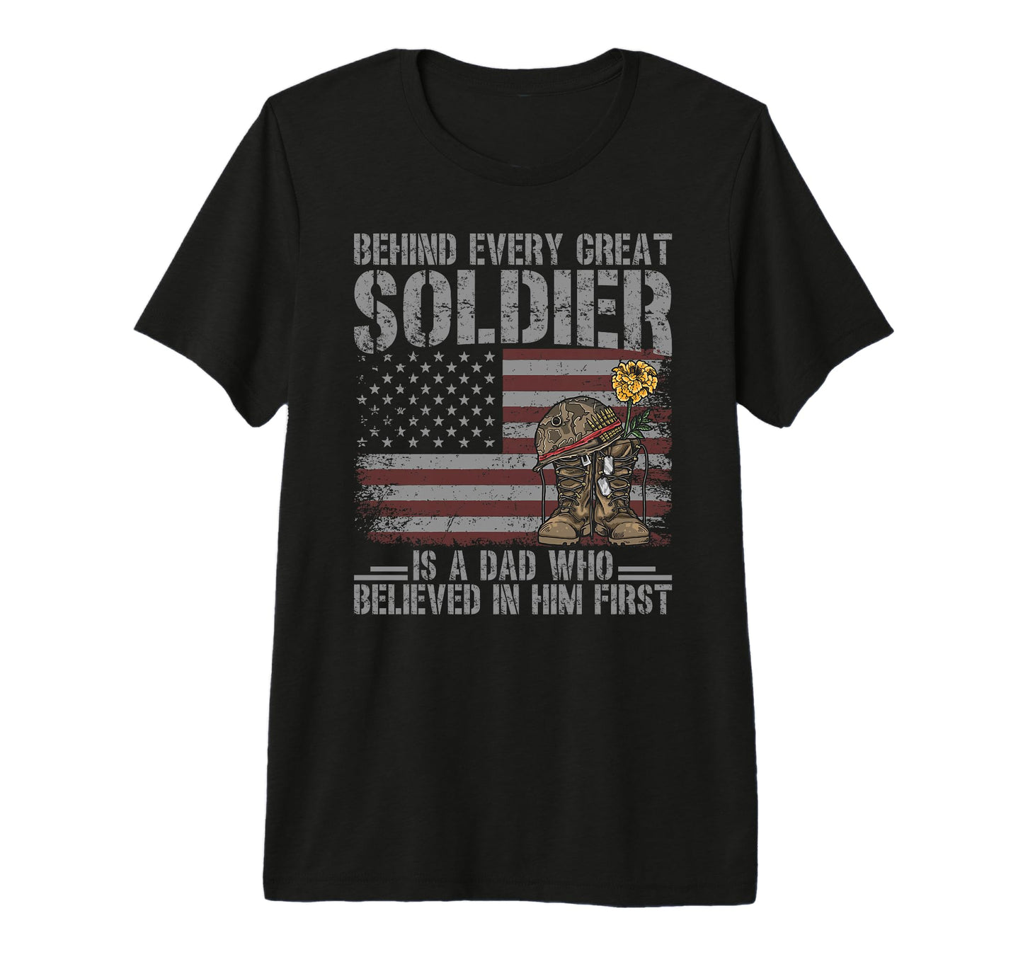Mens Proud Military Dad Who Believed T-Shirt - Graphic Print Men Women - T-Shirt, Sweatshirt, Hoodie