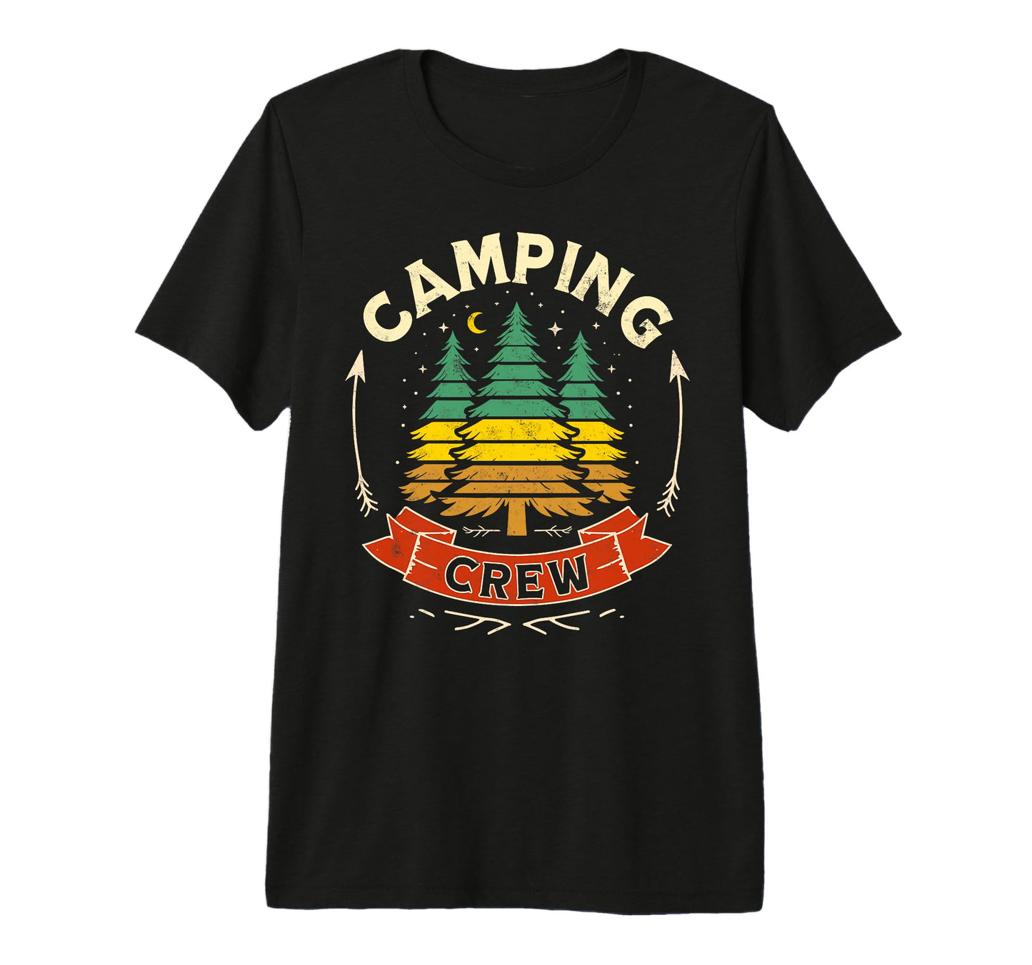 Camping Crew Group Matching Funny T-Shirt - Minimalist Print for Adults - T-Shirt, Sweatshirt, Hoodie