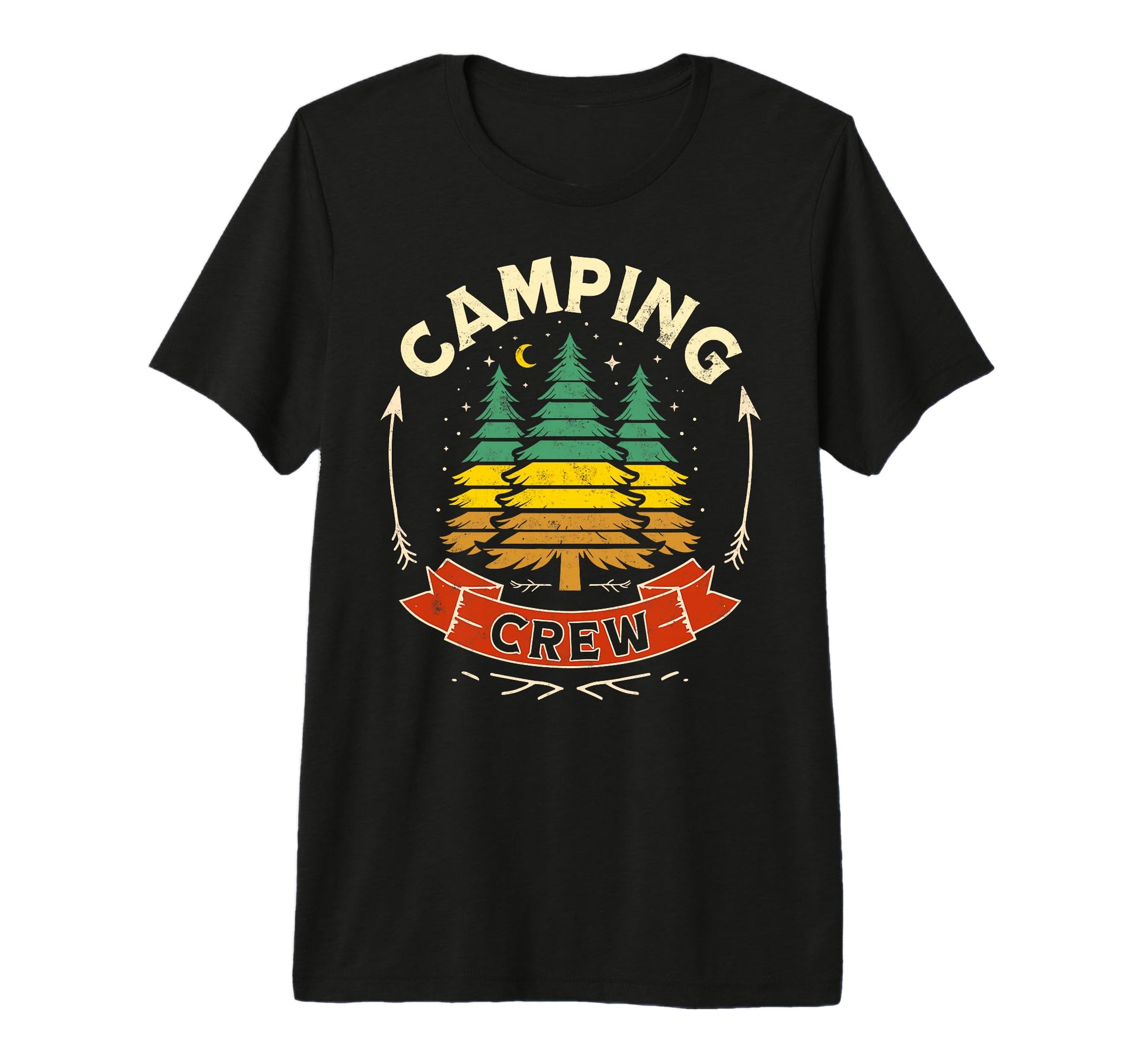 Camping Crew Group Matching Funny T-Shirt - Minimalist Print for Adults - T-Shirt, Sweatshirt, Hoodie