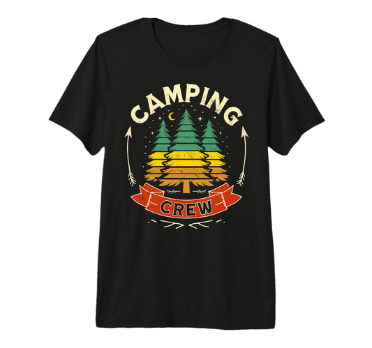 Camping Crew Group Matching Funny T-Shirt - Minimalist Print for Adults - T-Shirt, Sweatshirt, Hoodie