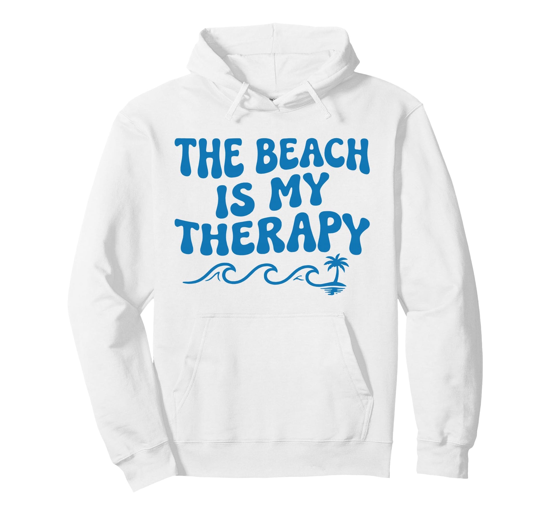 Beach Is My Therapy Funny Summer Vacation Hoodie - Minimalist Print Unisex - T-Shirt, Sweatshirt, Hoodie
