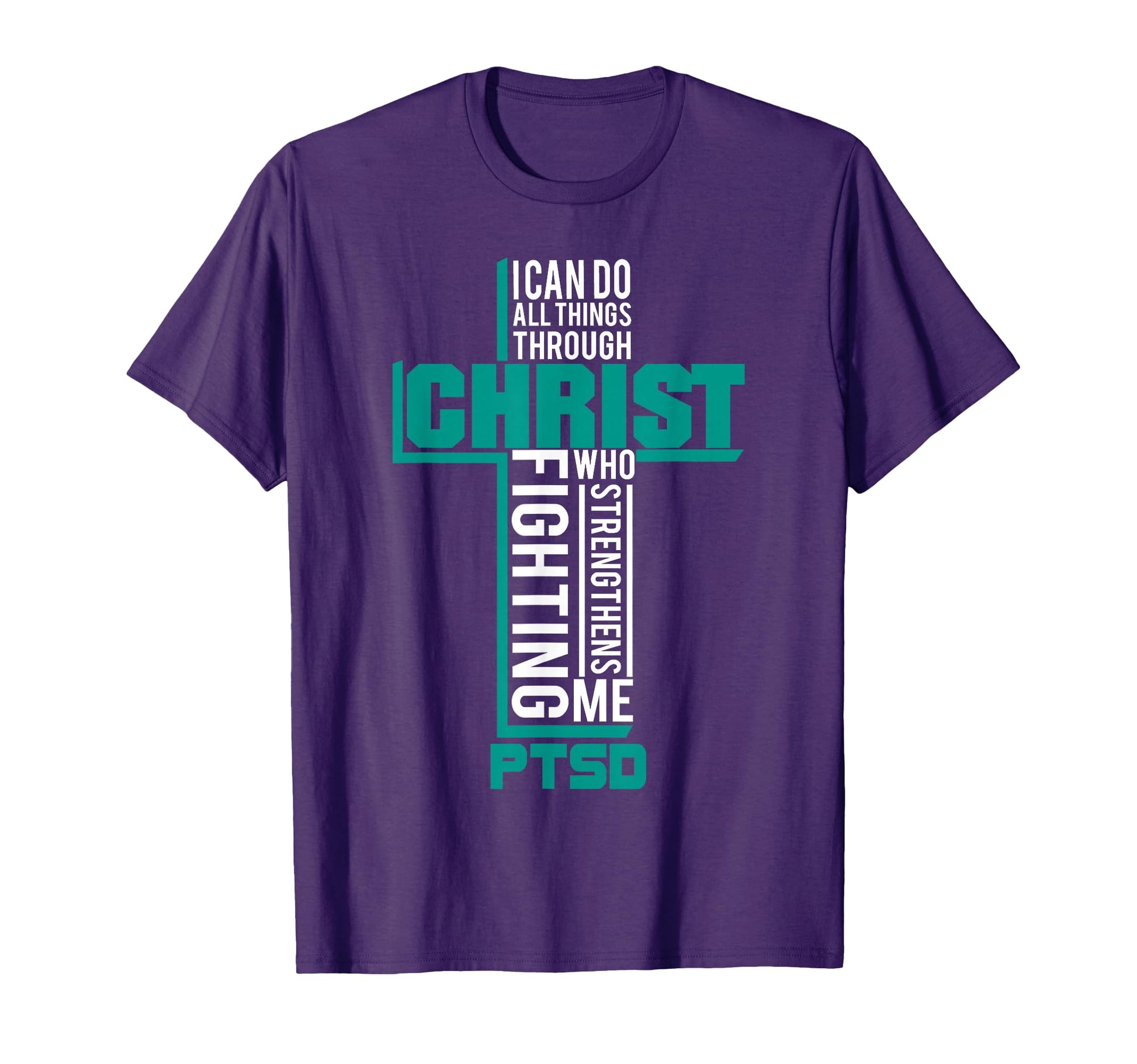 Christ Fighting Ptsd Warrior Awareness T-Shirt - Minimalist Print Unisex - T-Shirt, Sweatshirt, Hoodie