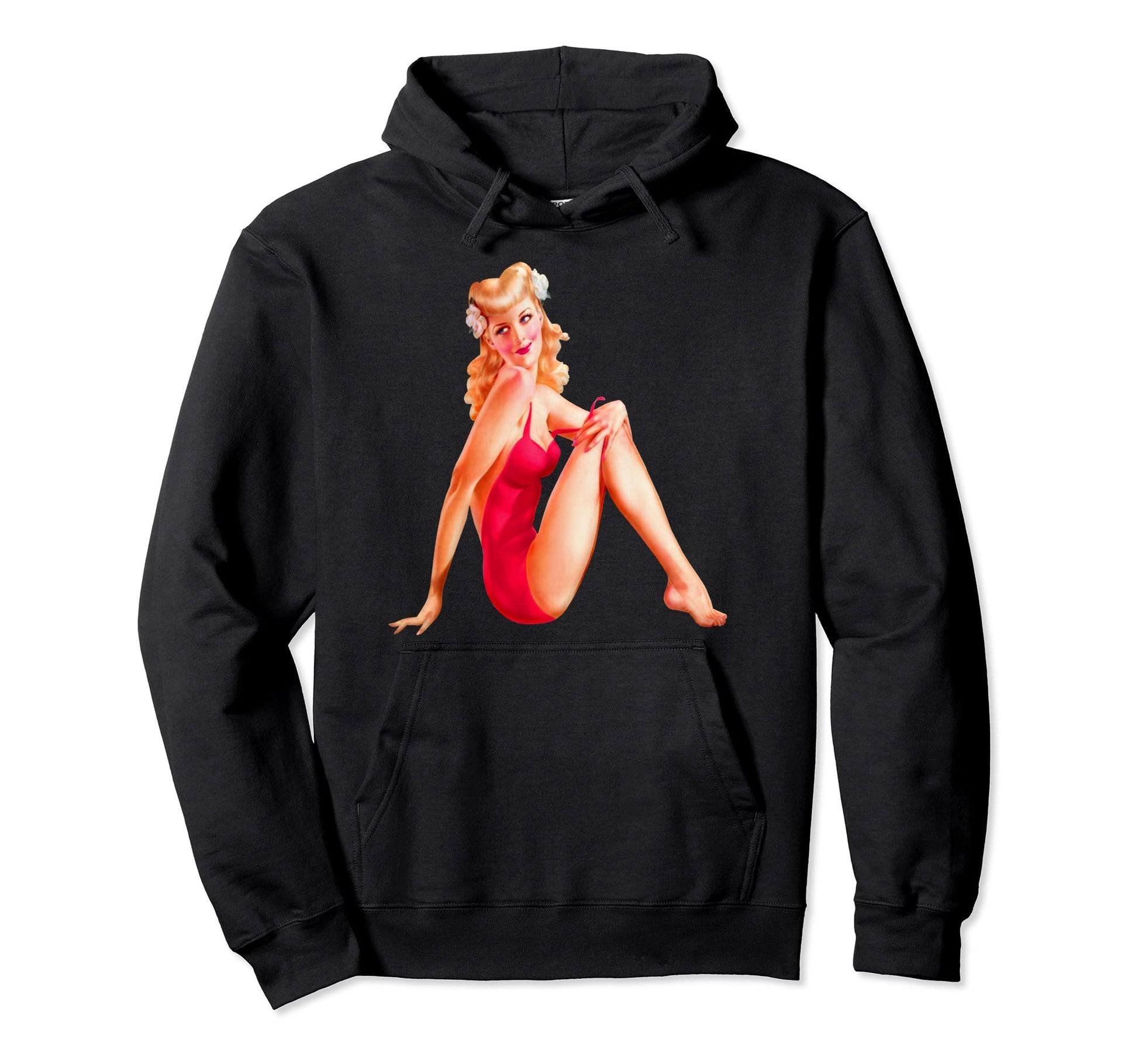 Ww2 Pinup Pop Art Mechanic Shop Calendar Hoodie - Graphic Print Unisex - T-Shirt, Sweatshirt, Hoodie