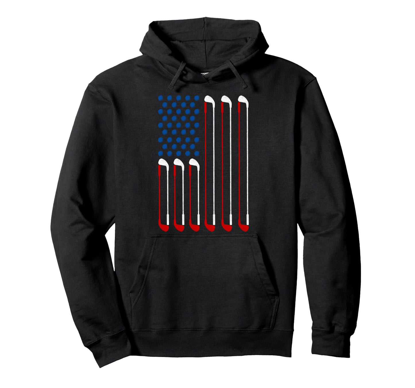 Us Flag Golf Golfer Golfing Dad Hoodie - Streetwear Style for Adults - T-Shirt, Sweatshirt, Hoodie