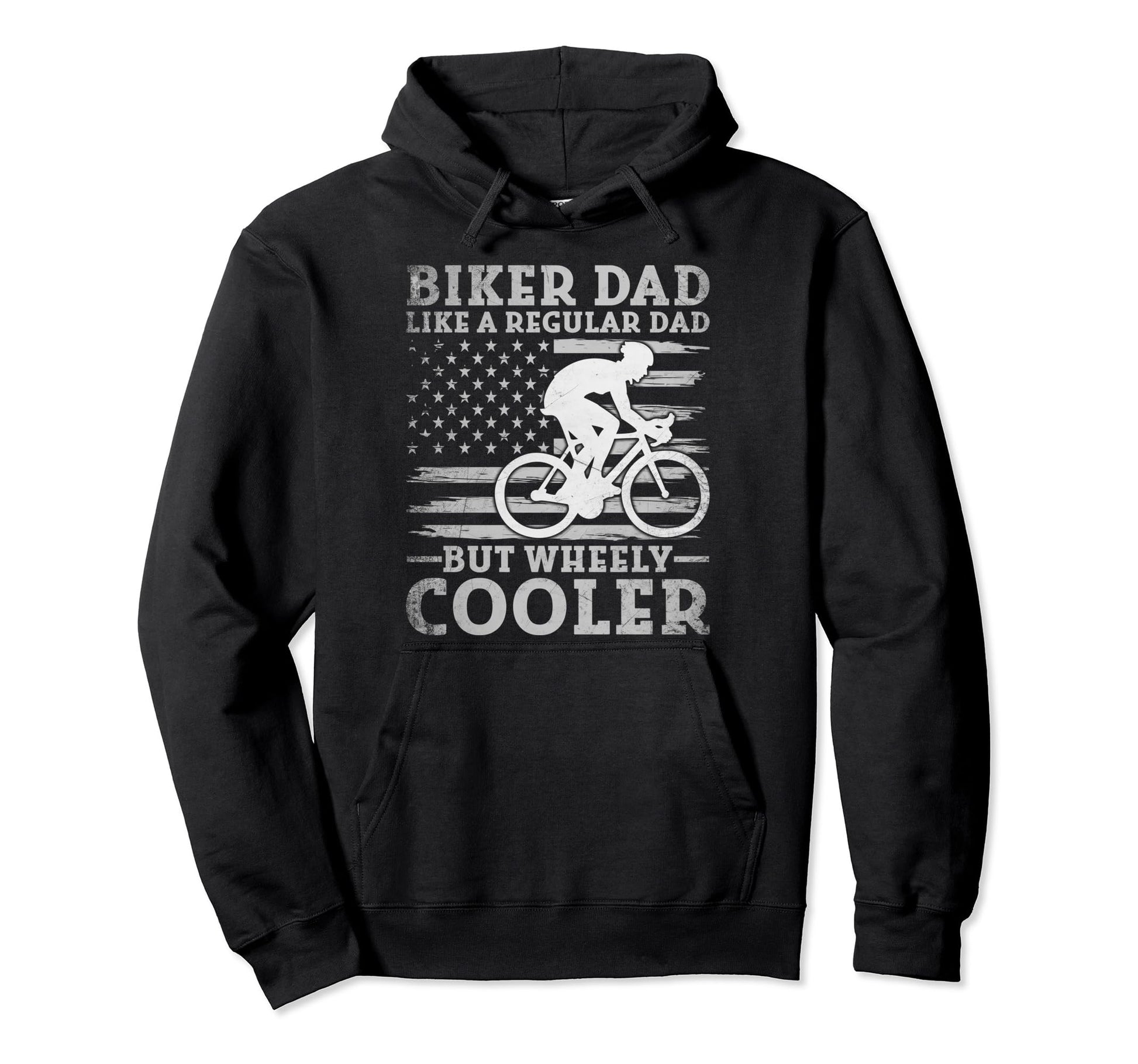 American Flag Biker Dad Like Normal Hoodie - Streetwear Style for Adults - T-Shirt, Sweatshirt, Hoodie