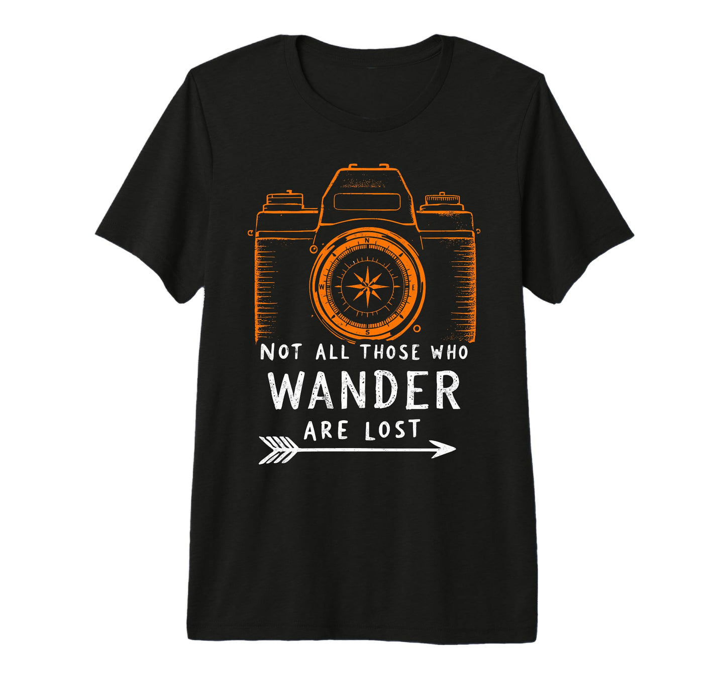 Not All Who Wander Lost Camping T-Shirt - Minimalist Print for Adults - T-Shirt, Sweatshirt, Hoodie