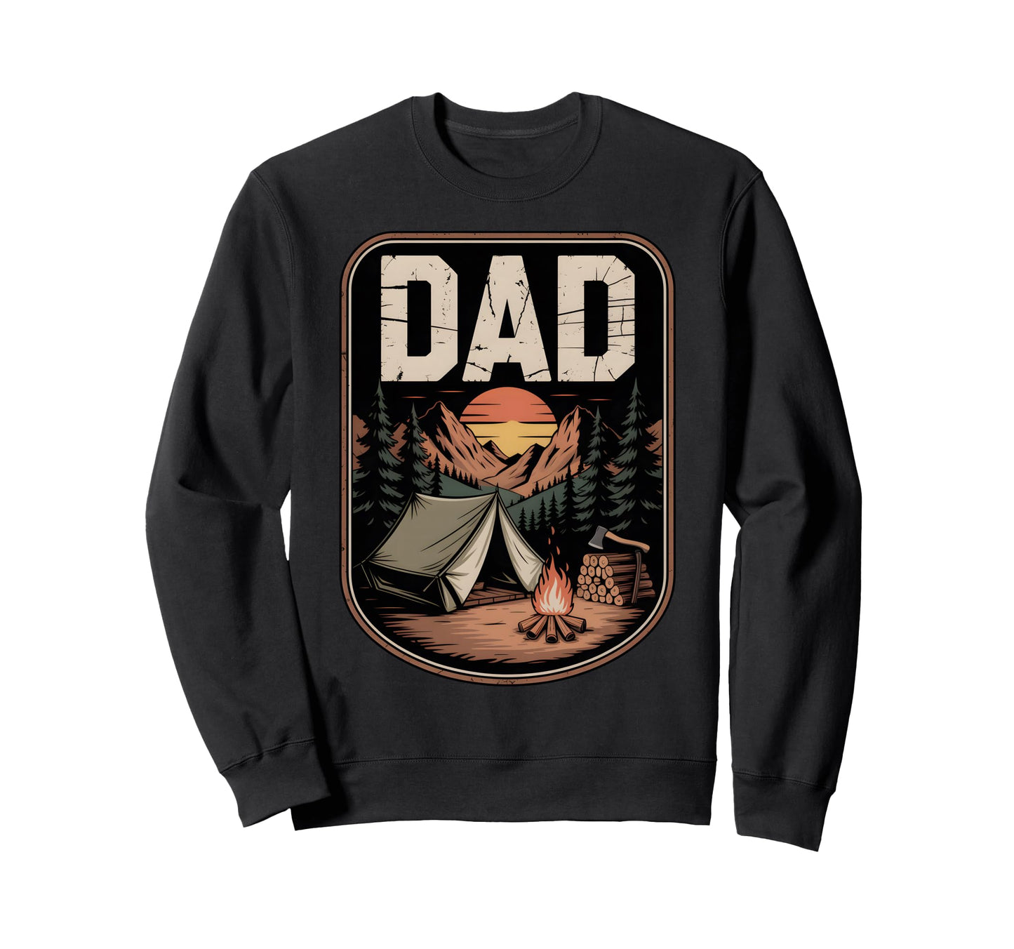 Camping Dad Bushcraft Outdoor Survival Sweatshirt - Unique Graphic Unisex - T-Shirt, Sweatshirt, Hoodie