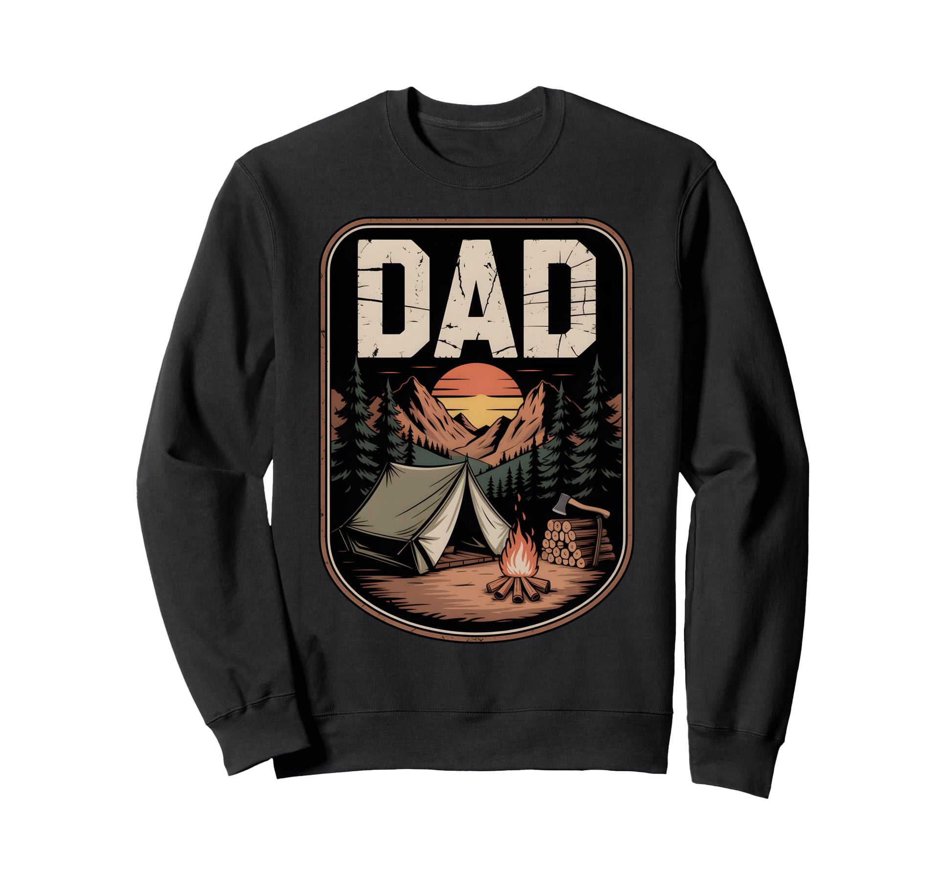 Camping Dad Bushcraft Outdoor Survival Sweatshirt - Unique Graphic Unisex - T-Shirt, Sweatshirt, Hoodie