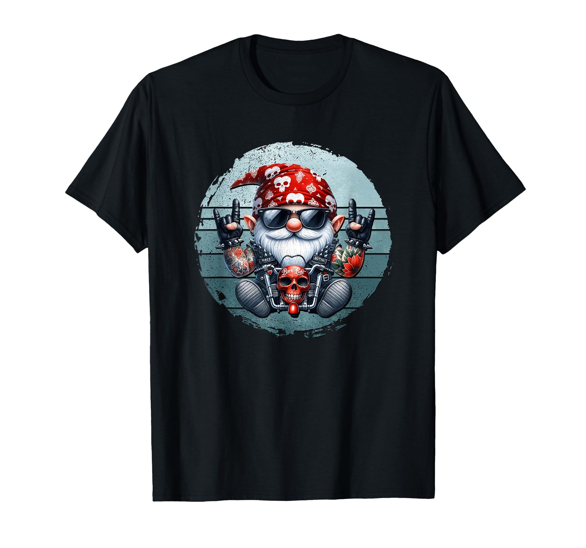 Motorcycle Gnome Dad Grandpa Life T-Shirt - Novelty Apparel for Adults - T-Shirt, Sweatshirt, Hoodie