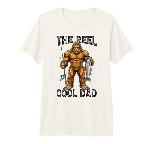 Bigfoot Fishing Dad Reel Dad Tri Blend T-Shirt - Trendy Graphic Men Women - T-Shirt, Sweatshirt, Hoodie