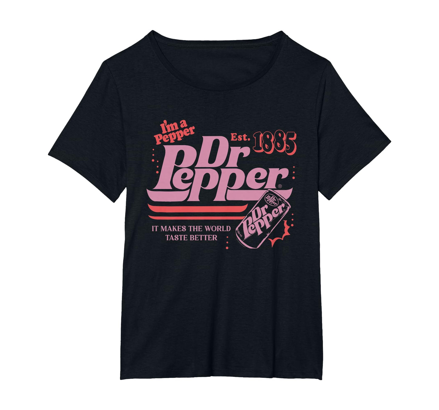 Dr Pepper Pop Makes World Taste T-Shirt - Casual Everyday Wear Unisex - T-Shirt, Sweatshirt, Hoodie