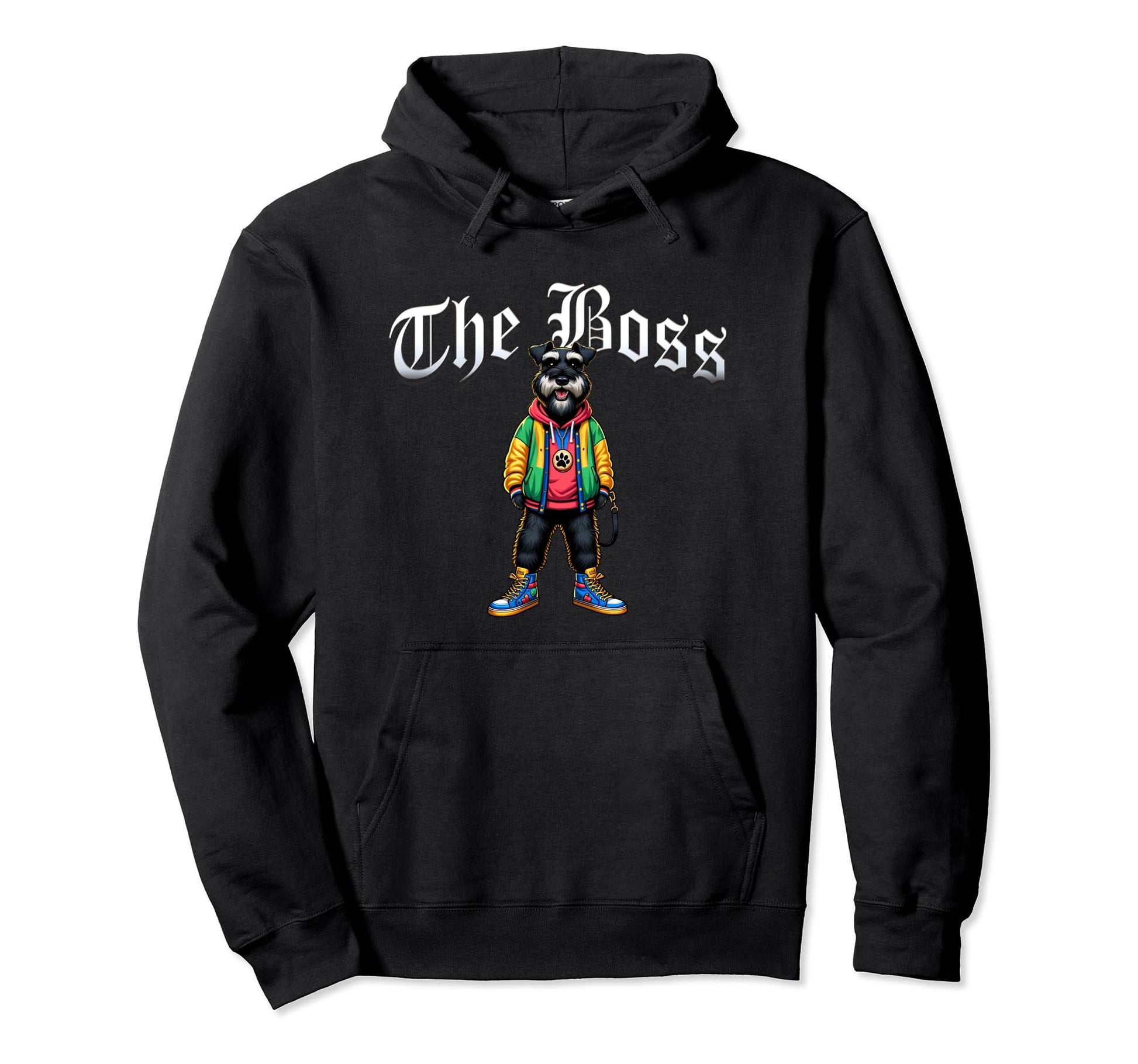 Giant Schnauzer Dog Boss Jacket Hoodie - Custom Art Print for Adults - T-Shirt, Sweatshirt, Hoodie