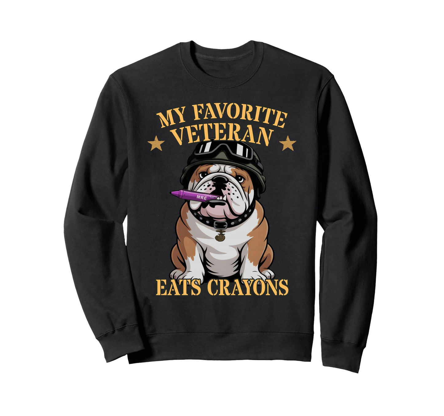 Sarcastic My Favorite Veteran Eats Sweatshirt - Minimalist Print Men Women - T-Shirt, Sweatshirt, Hoodie