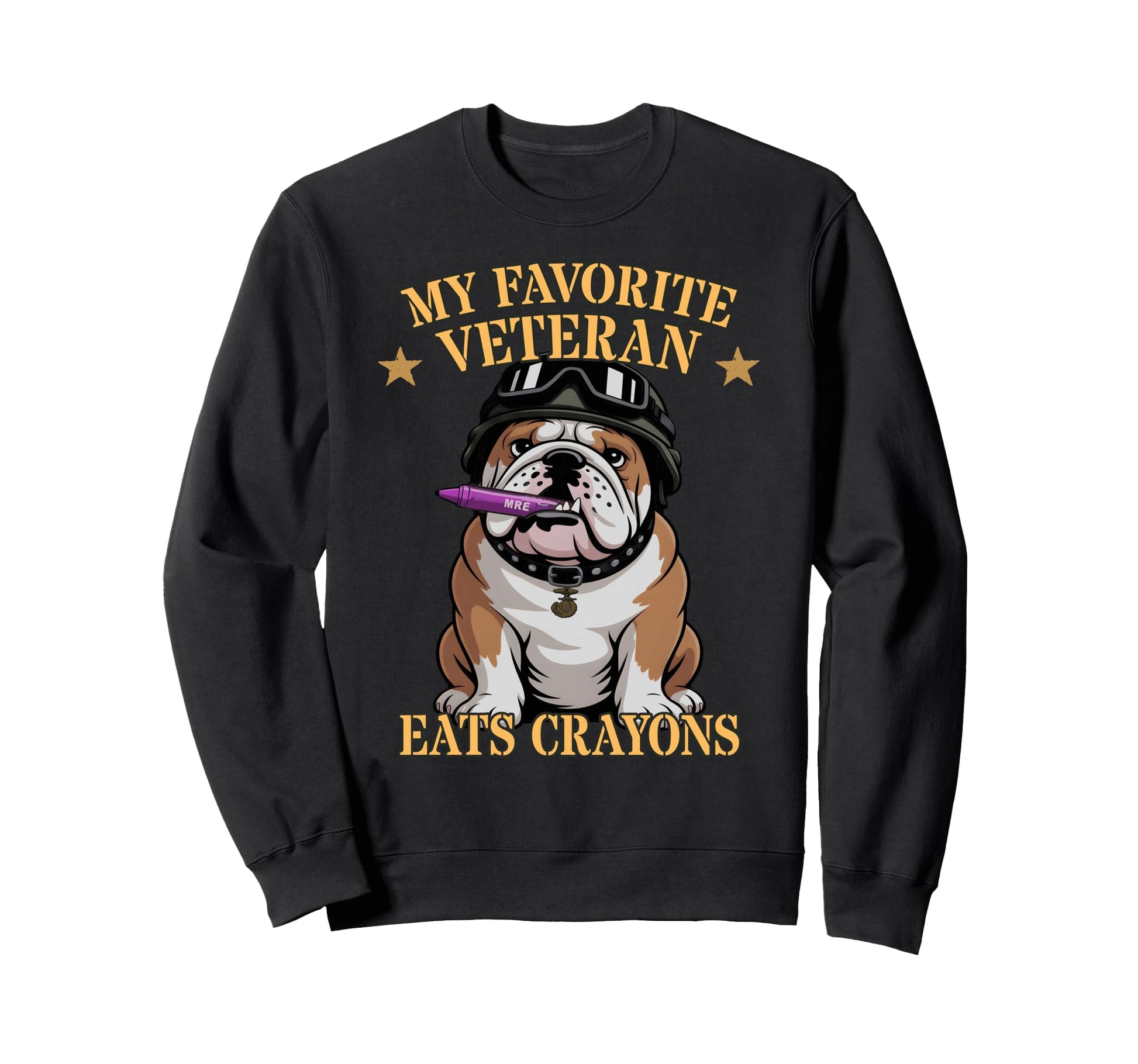 Sarcastic My Favorite Veteran Eats Sweatshirt - Minimalist Print Men Women - T-Shirt, Sweatshirt, Hoodie