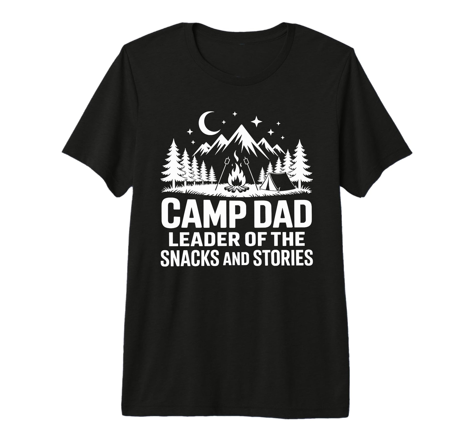 Camp Dad Camper Camping And Nature T-Shirt - Custom Art Print Unisex - T-Shirt, Sweatshirt, Hoodie