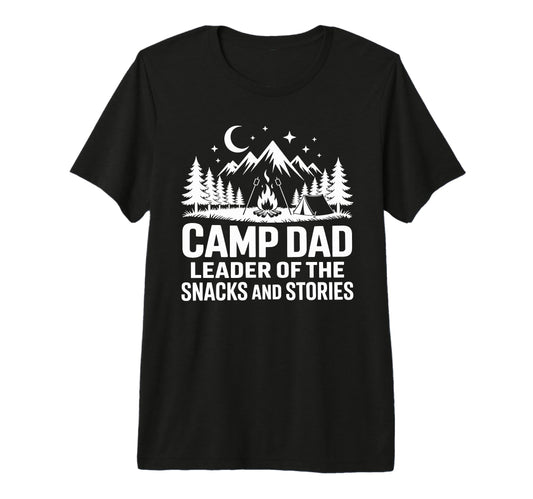 Camp Dad Camper Camping And Nature T-Shirt - Custom Art Print Unisex - T-Shirt, Sweatshirt, Hoodie