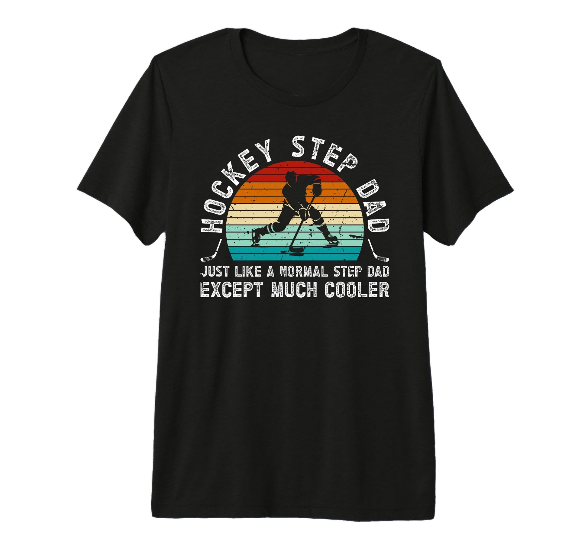 Mens Hockey Step Dad Hockey Player Step T-Shirt - Trendy Graphic Unisex - T-Shirt, Sweatshirt, Hoodie