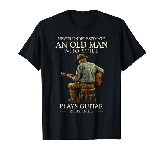 50Th Birthday Acoustic Guitar Player T-Shirt - Aesthetic Graphic Unisex - T-Shirt, Sweatshirt, Hoodie