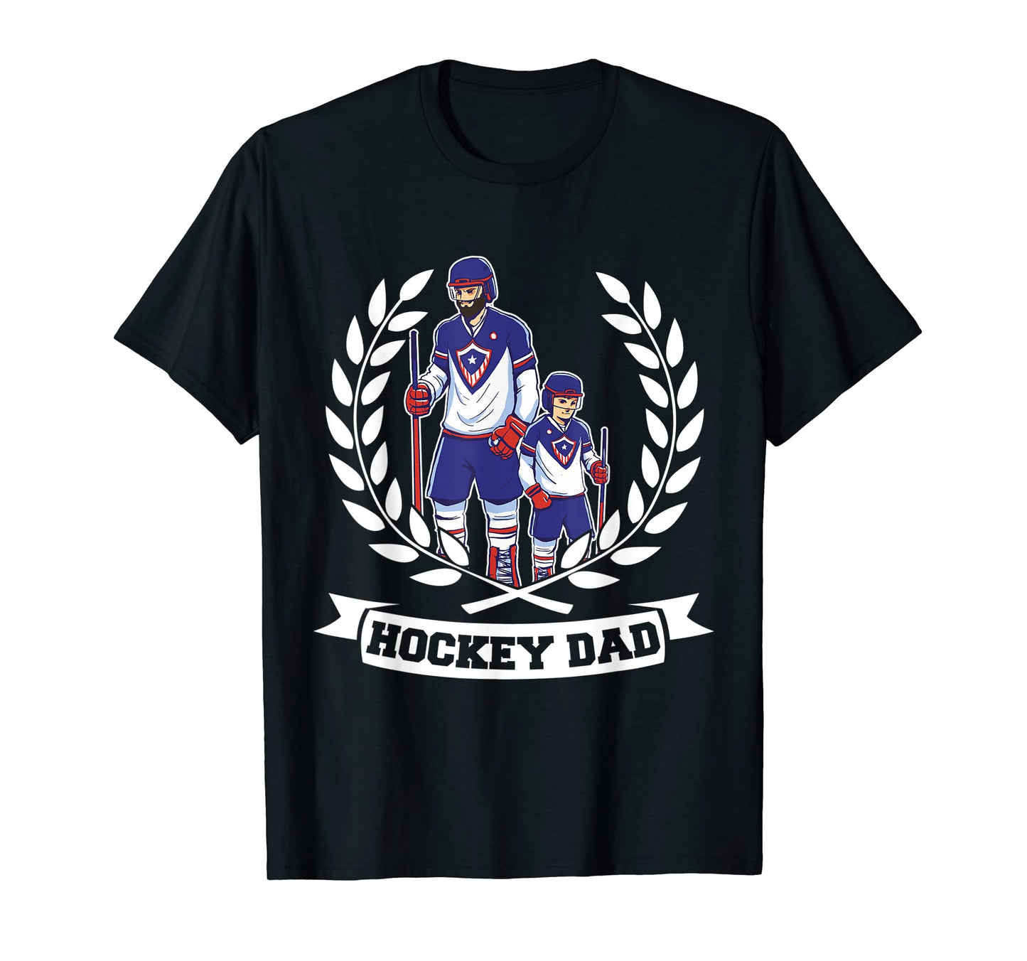 American Hockey Dad Usa Patriotic T-Shirt - Minimalist Print for Adults - T-Shirt, Sweatshirt, Hoodie