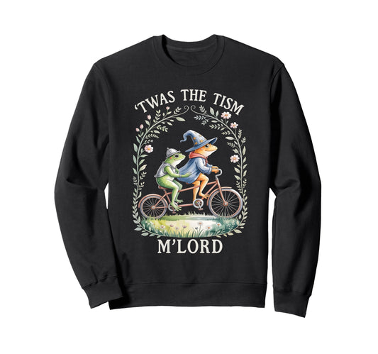 Bicycle Cottagecore Frog Tandem Sweatshirt - Custom Art Print Men Women - T-Shirt, Sweatshirt, Hoodie