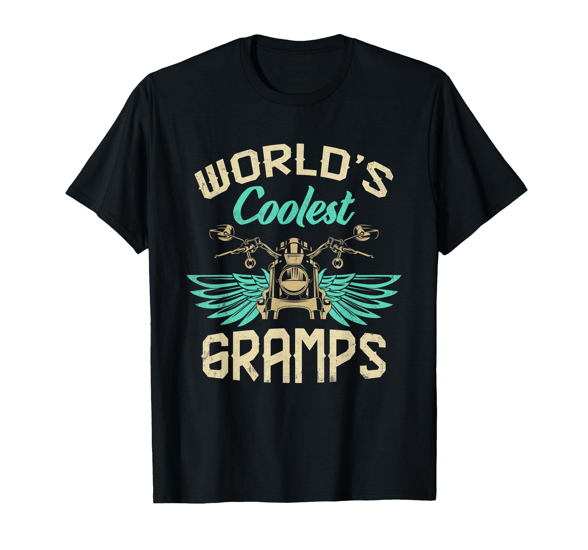 Worlds Coolest Gramps Motorcycle T-Shirt - Casual Everyday Wear Men Women - T-Shirt, Sweatshirt, Hoodie