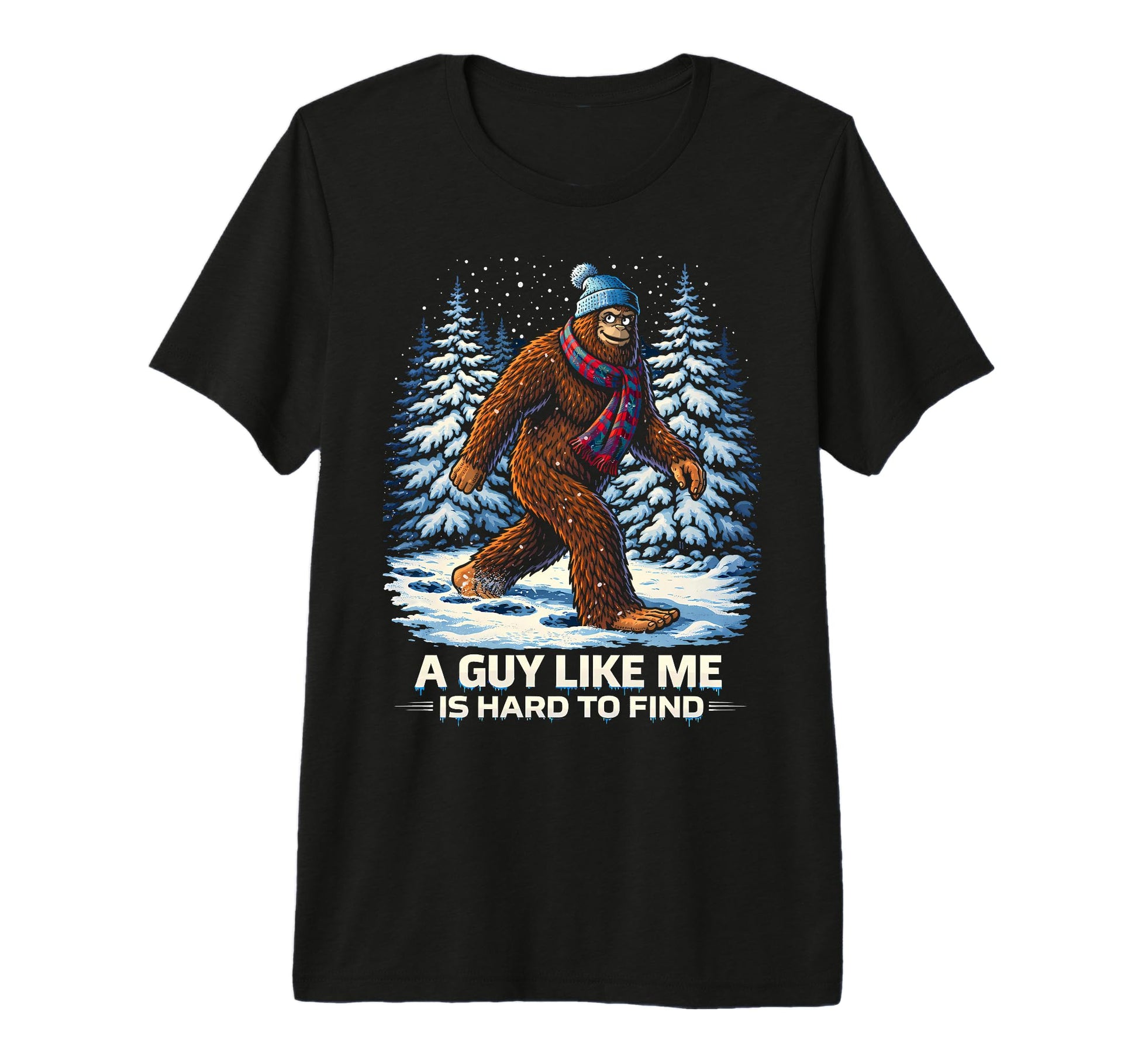 Funny Bigfoot Sunset Forest Sasquatch T-Shirt - Minimalist Print Men Women - T-Shirt, Sweatshirt, Hoodie