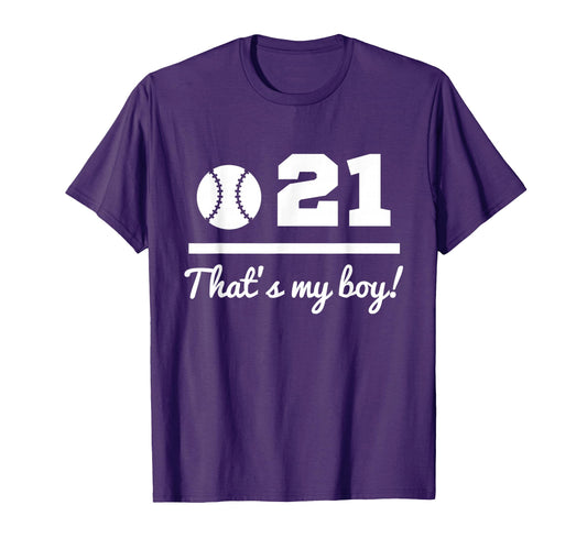 21 Baseball Mom Baseball Dad T-Shirt - Custom Art Print for Adults - T-Shirt, Sweatshirt, Hoodie