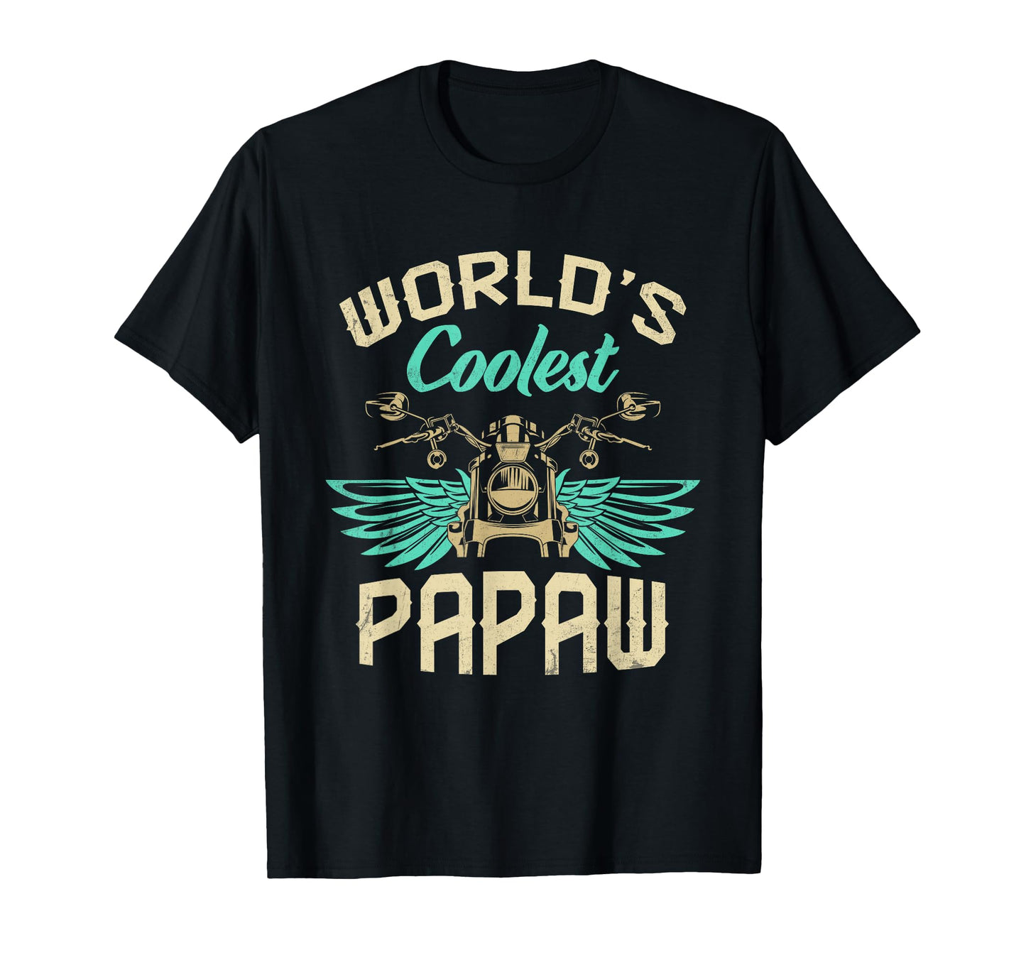 Worlds Coolest Papaw Motorcycle Fathers T-Shirt - Novelty Apparel Unisex - T-Shirt, Sweatshirt, Hoodie