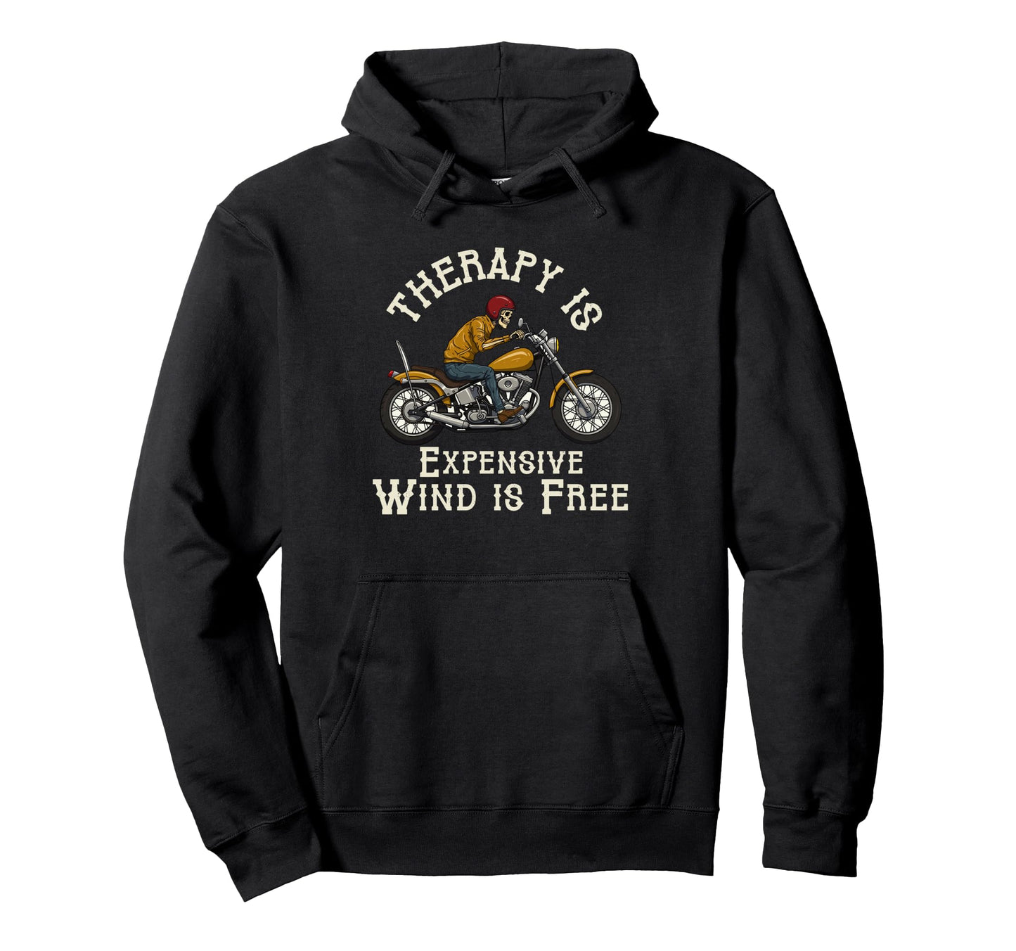Therapy Is Expensive Wind Is Free Hoodie - Fun Novelty Design Men Women - T-Shirt, Sweatshirt, Hoodie