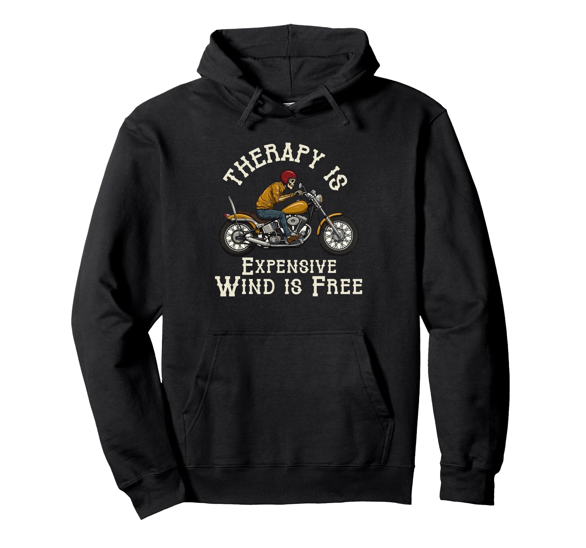 Therapy Is Expensive Wind Is Free Hoodie - Fun Novelty Design Men Women - T-Shirt, Sweatshirt, Hoodie