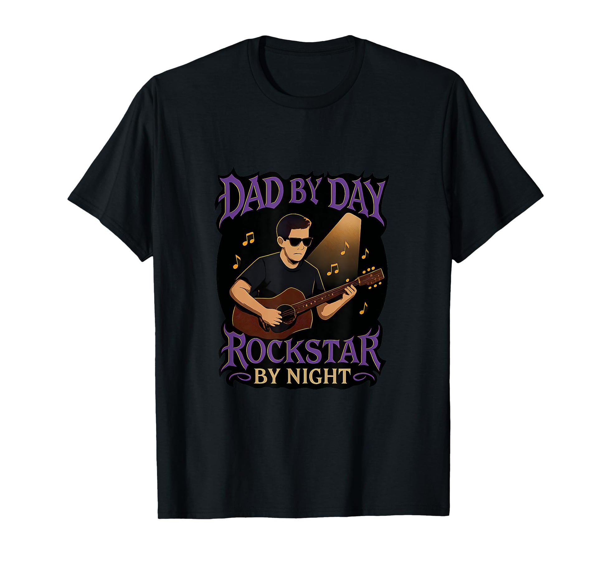 Dad Day Rockstar Guitar Dad Novelty T-Shirt - Fun Novelty Design for Adults - T-Shirt, Sweatshirt, Hoodie