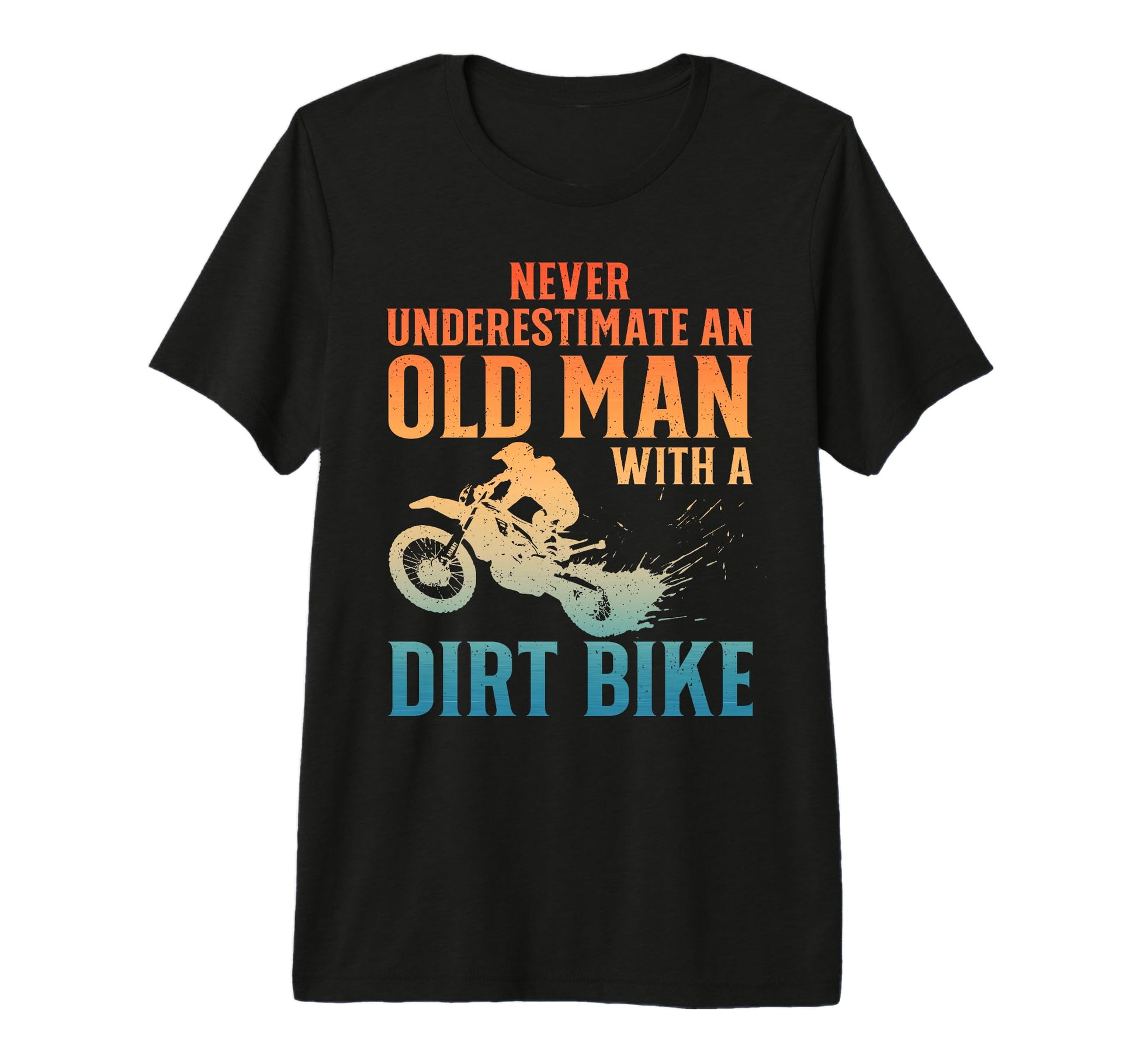 Dirt Bike Art Grandpa Dad Dirtbike T-Shirt - Casual Everyday Wear Unisex - T-Shirt, Sweatshirt, Hoodie