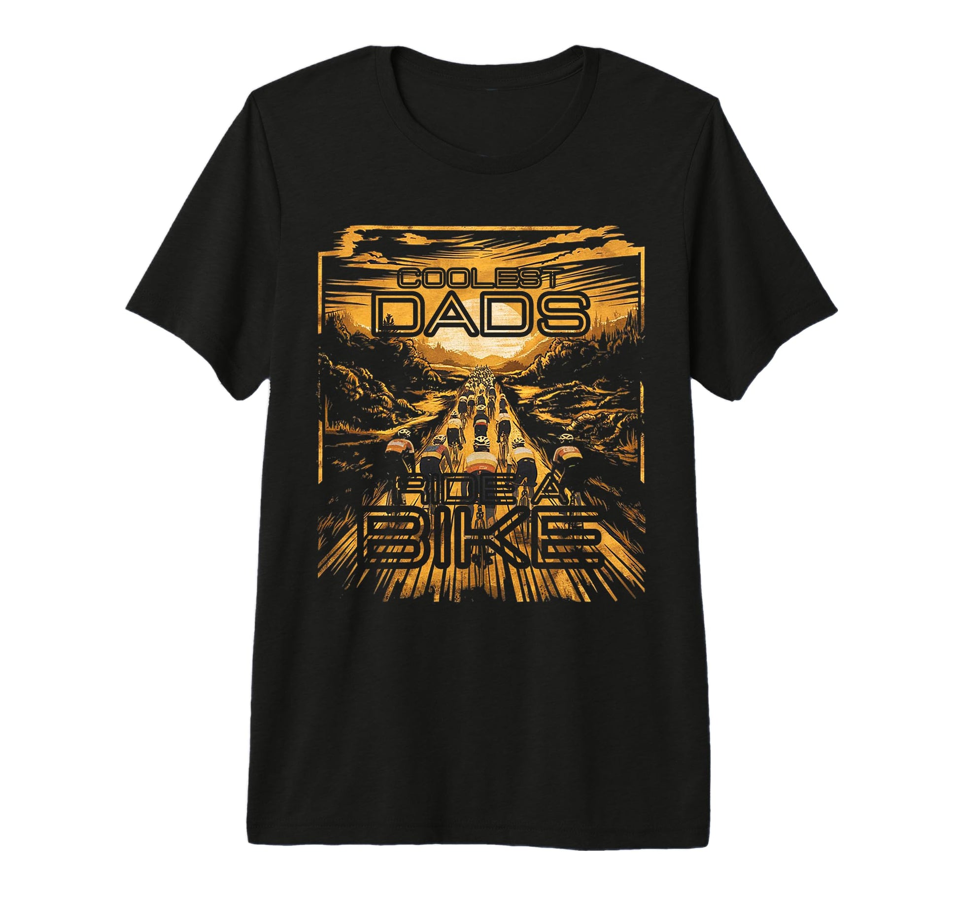 Bicycle Landscape Coolest Dads Ride Bike T-Shirt - Streetwear Style Unisex - T-Shirt, Sweatshirt, Hoodie