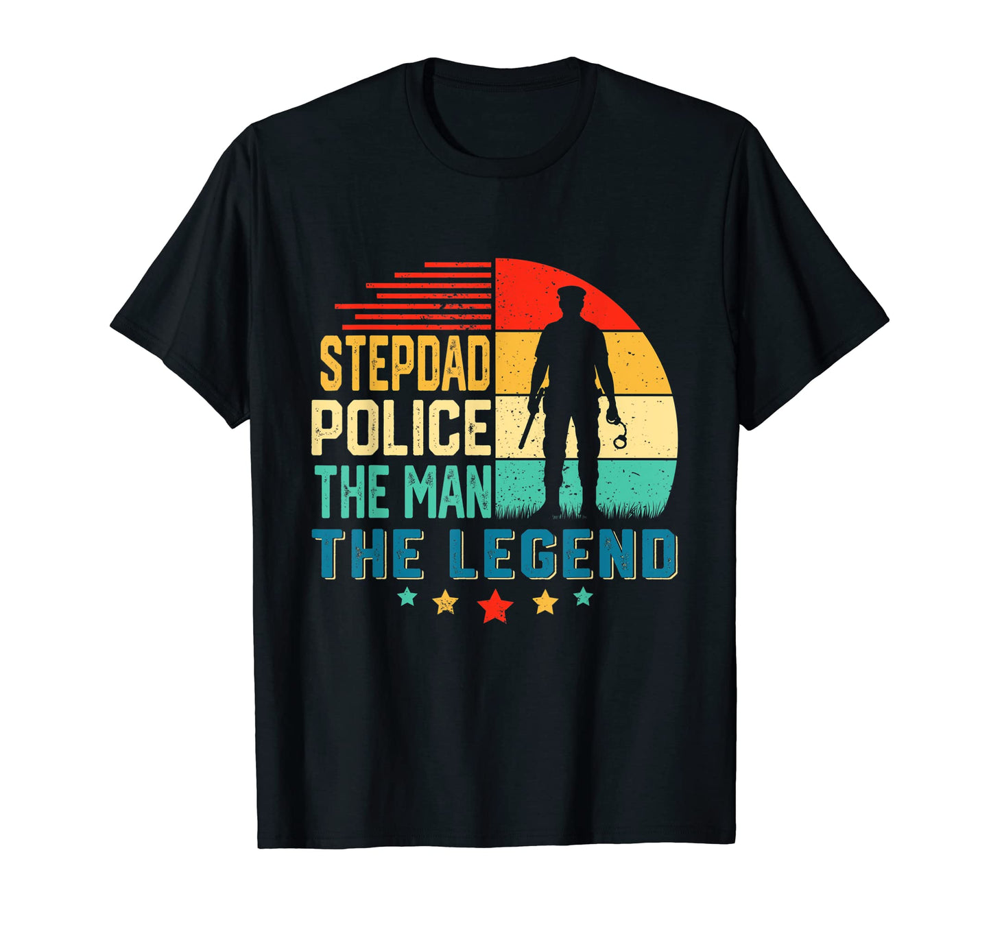 Mens Stepdad Police Legend T-Shirt - Aesthetic Graphic for Adults - T-Shirt, Sweatshirt, Hoodie