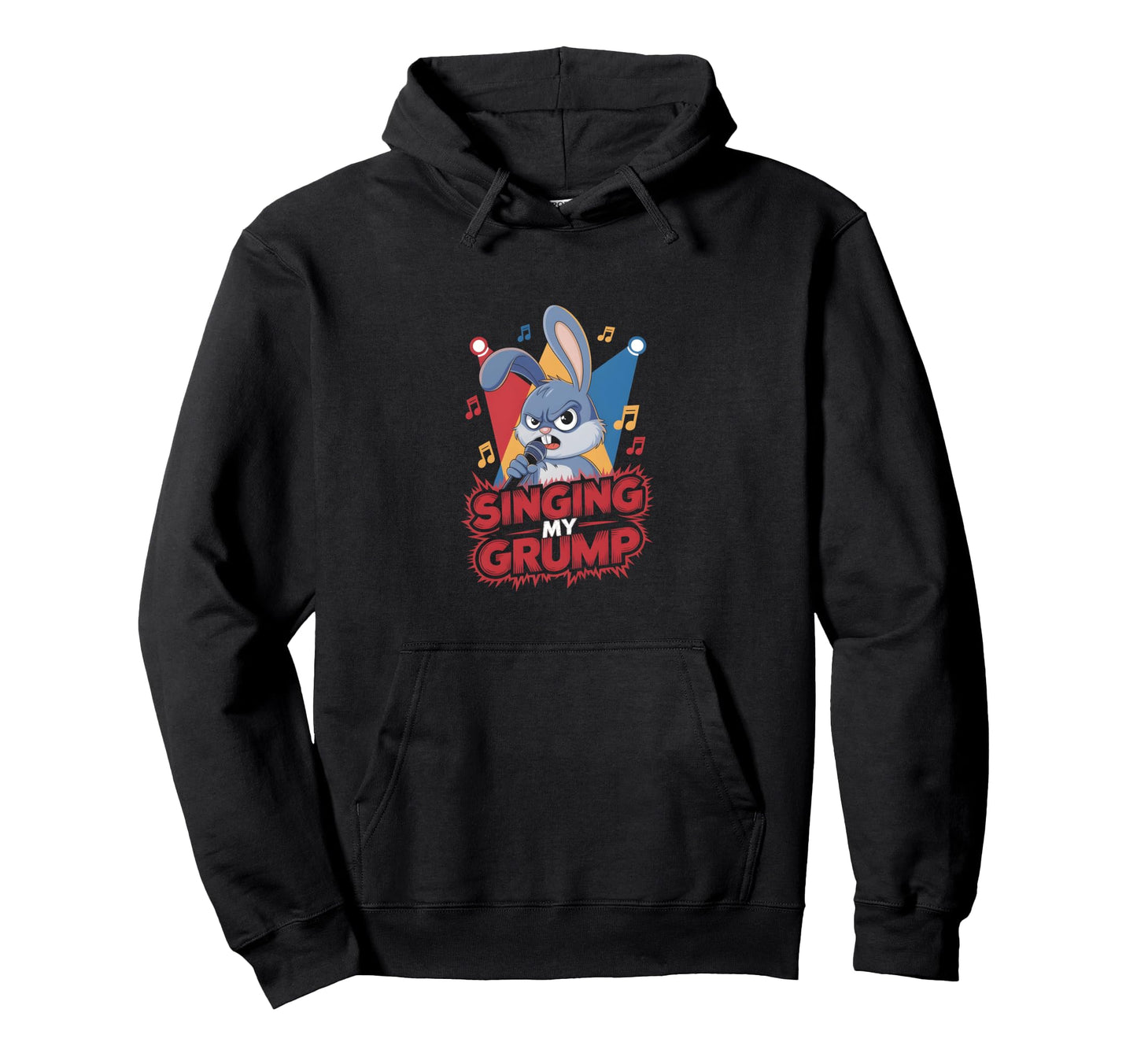 Grumpy Bunny Music Lovers Pop Star Hoodie - Aesthetic Graphic Men Women - T-Shirt, Sweatshirt, Hoodie