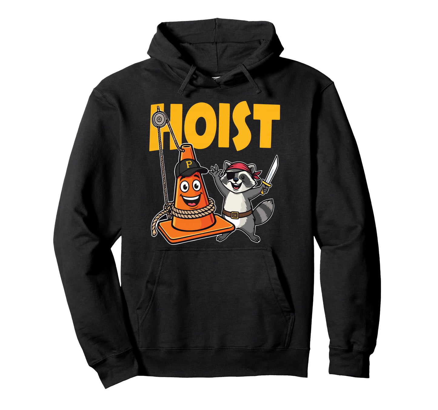 Pirates Hoist Cone Funny Baseball Hoodie - Trendy Graphic for Adults - T-Shirt, Sweatshirt, Hoodie