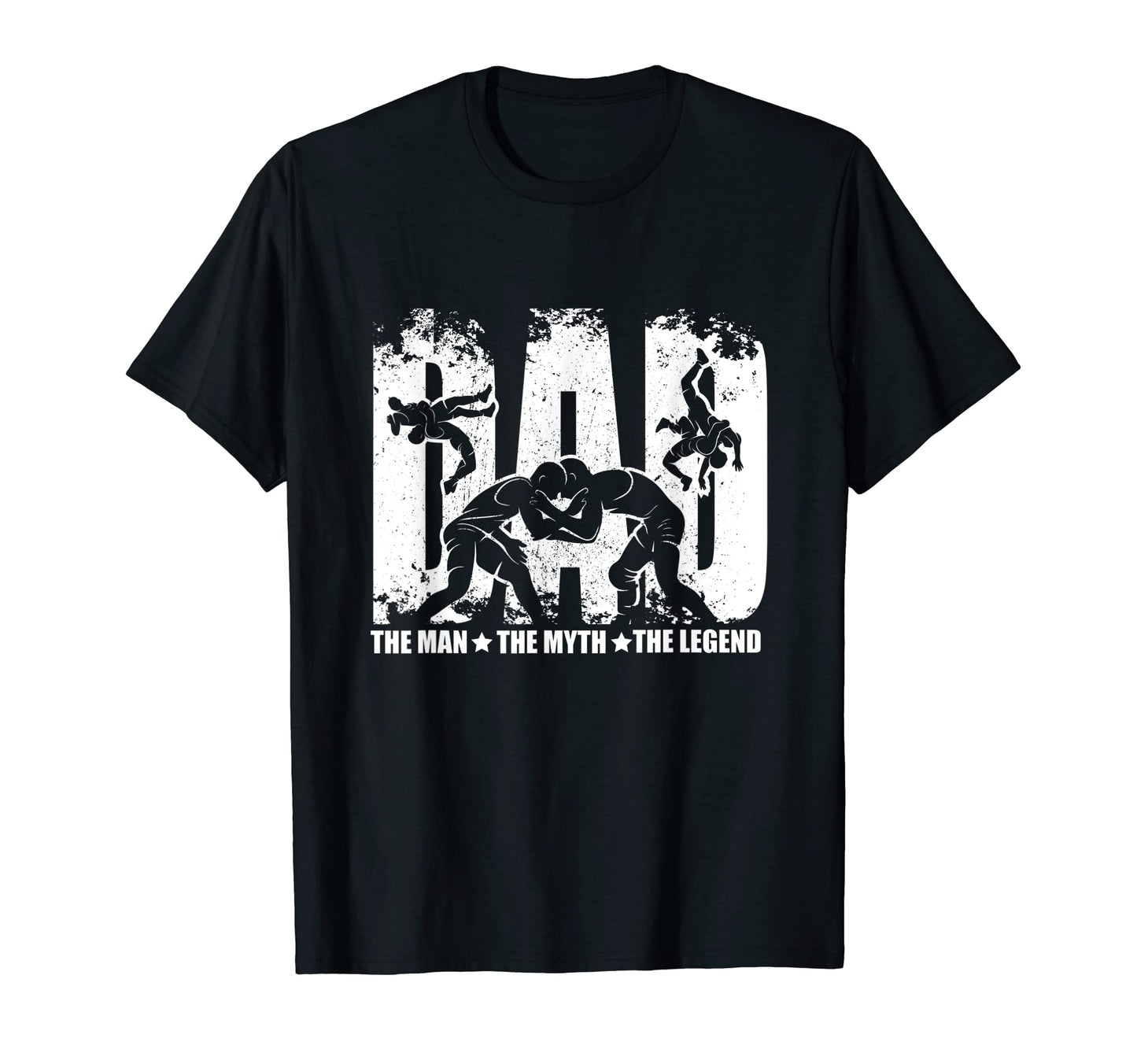 Wrestling Dad Myth Legend T-Shirt - Novelty Apparel for Adults - T-Shirt, Sweatshirt, Hoodie