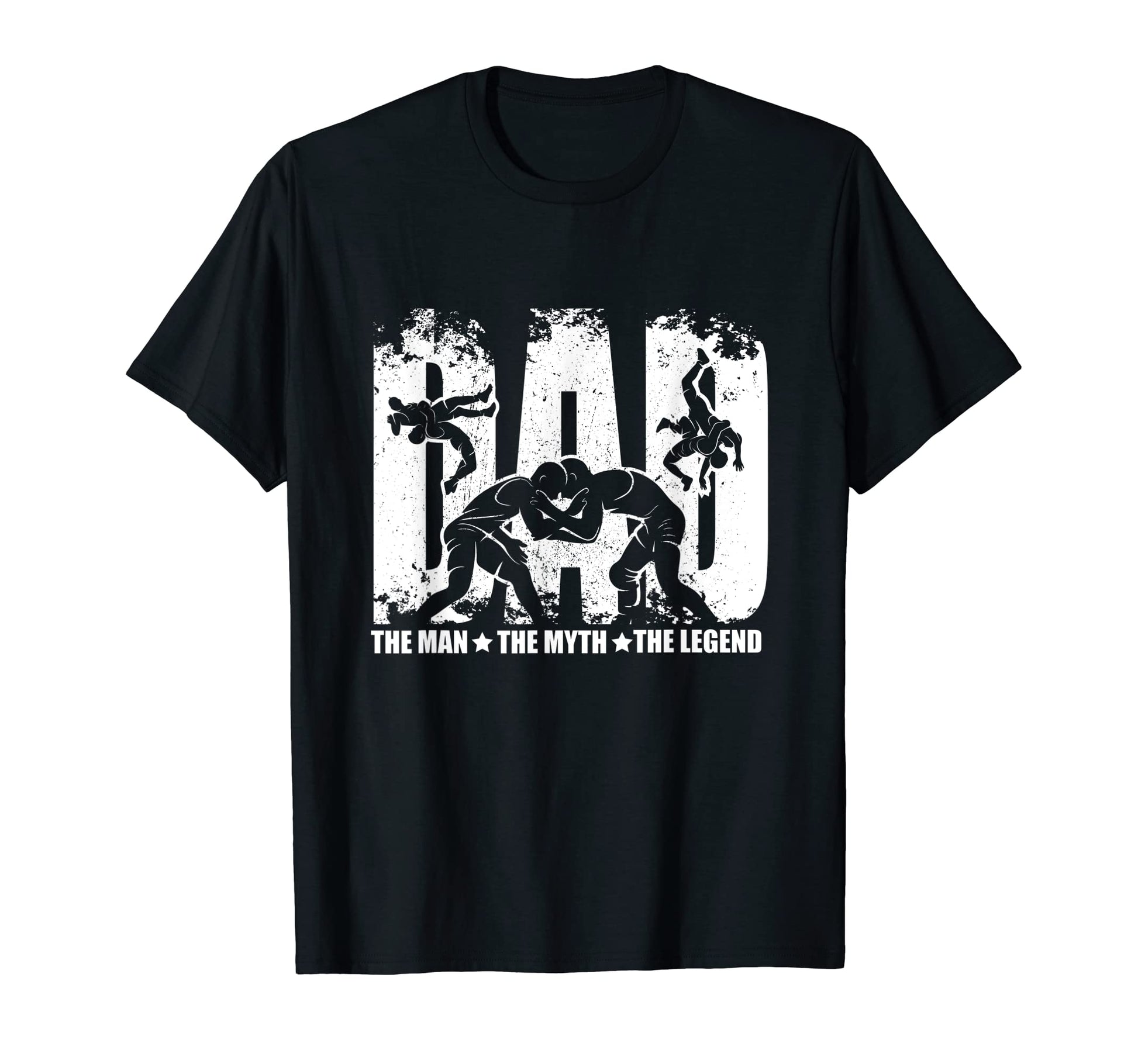 Wrestling Dad Myth Legend T-Shirt - Novelty Apparel for Adults - T-Shirt, Sweatshirt, Hoodie