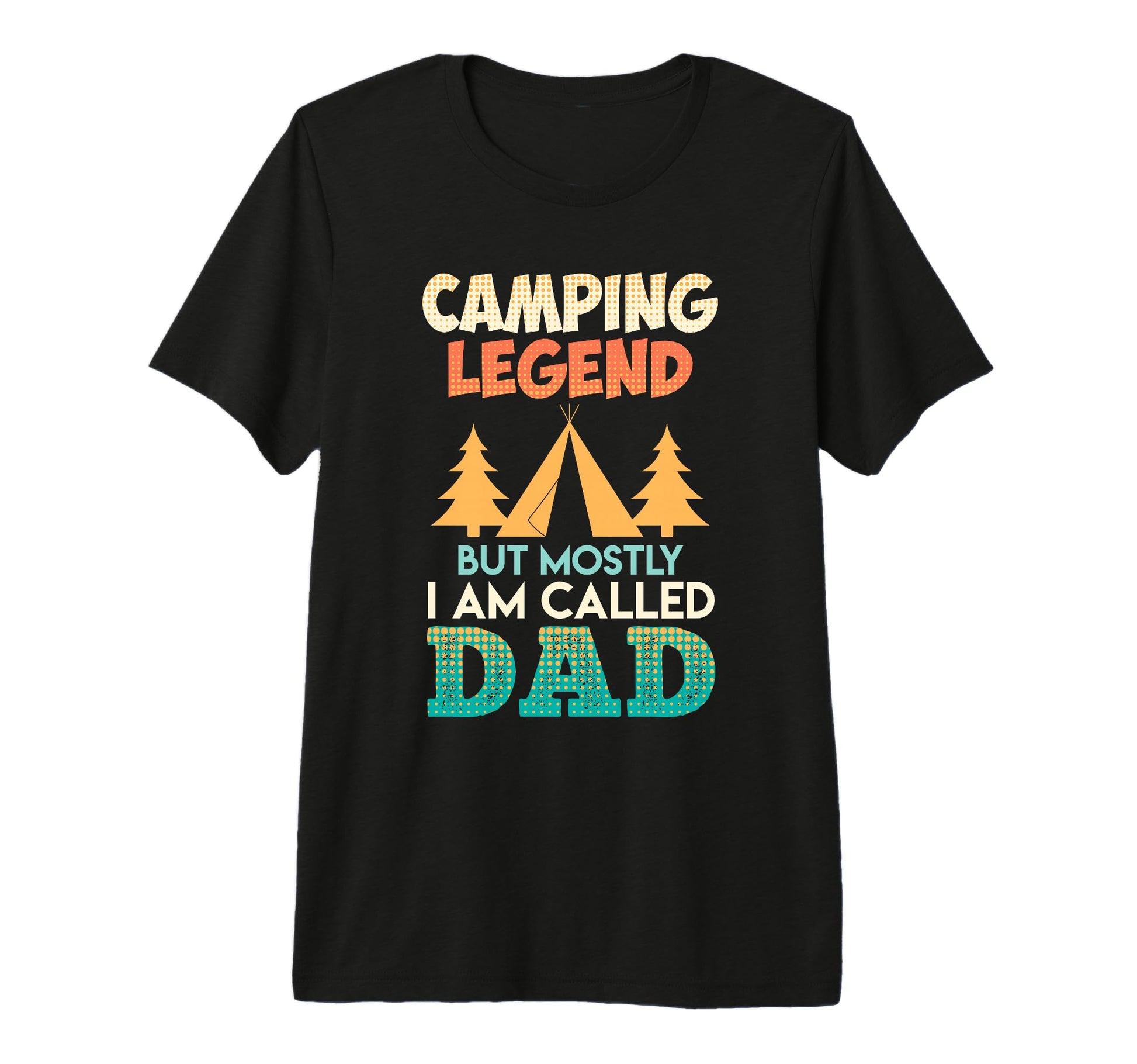 Dad Camping Legend Father Tri Blend T-Shirt - Custom Art Print Unisex - T-Shirt, Sweatshirt, Hoodie