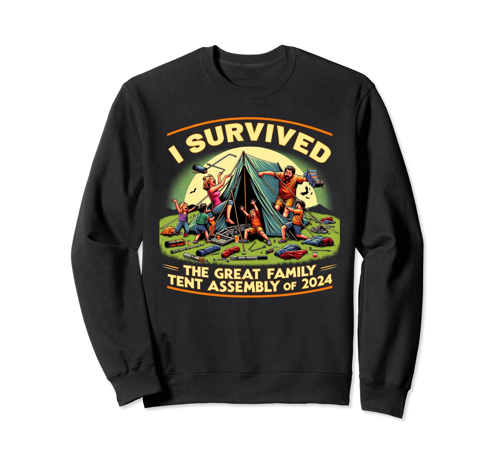 Funny Family Camping Trip 2024 Sweatshirt - Custom Art Print Unisex - T-Shirt, Sweatshirt, Hoodie