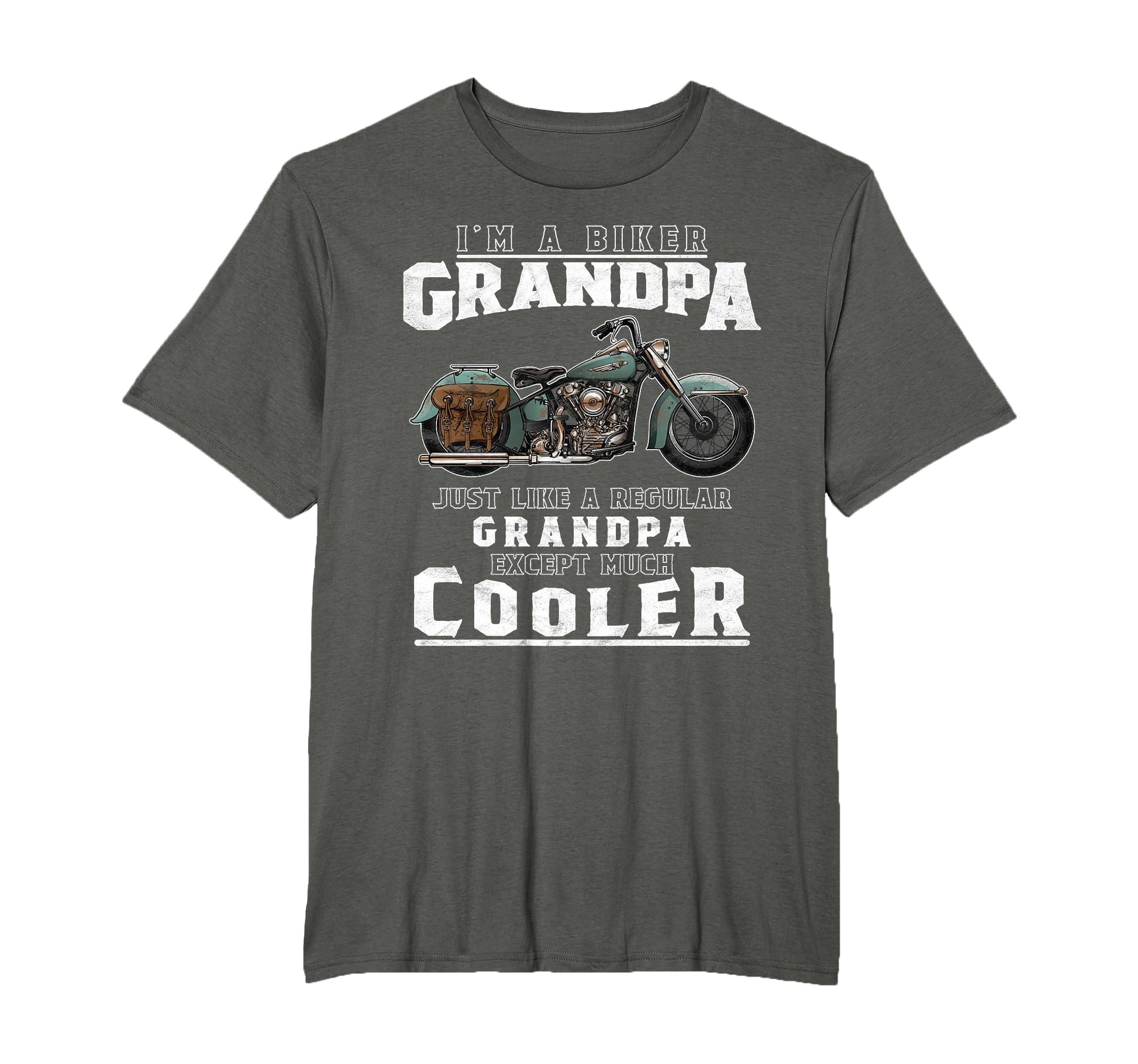 Best Grandpa Biker Motorcycle T-Shirt - Fun Novelty Design for Adults - T-Shirt, Sweatshirt, Hoodie
