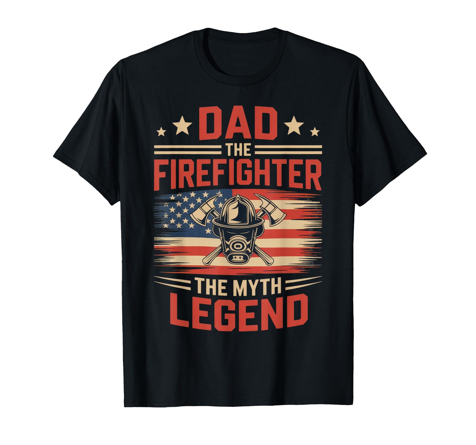 Dad Firefighter Myth Legend Proud T-Shirt - Aesthetic Graphic for Adults - T-Shirt, Sweatshirt, Hoodie
