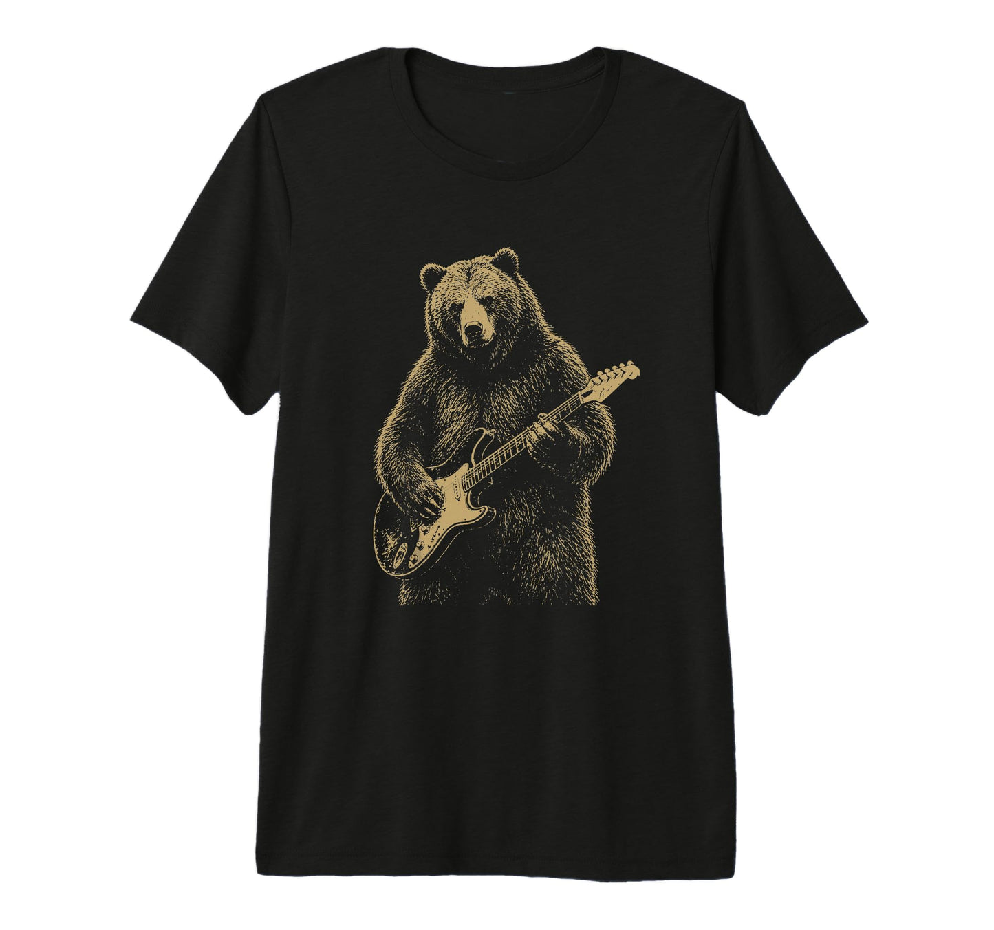Bear Playing Electric Guitar Rocker T-Shirt - Streetwear Style for Adults - T-Shirt, Sweatshirt, Hoodie