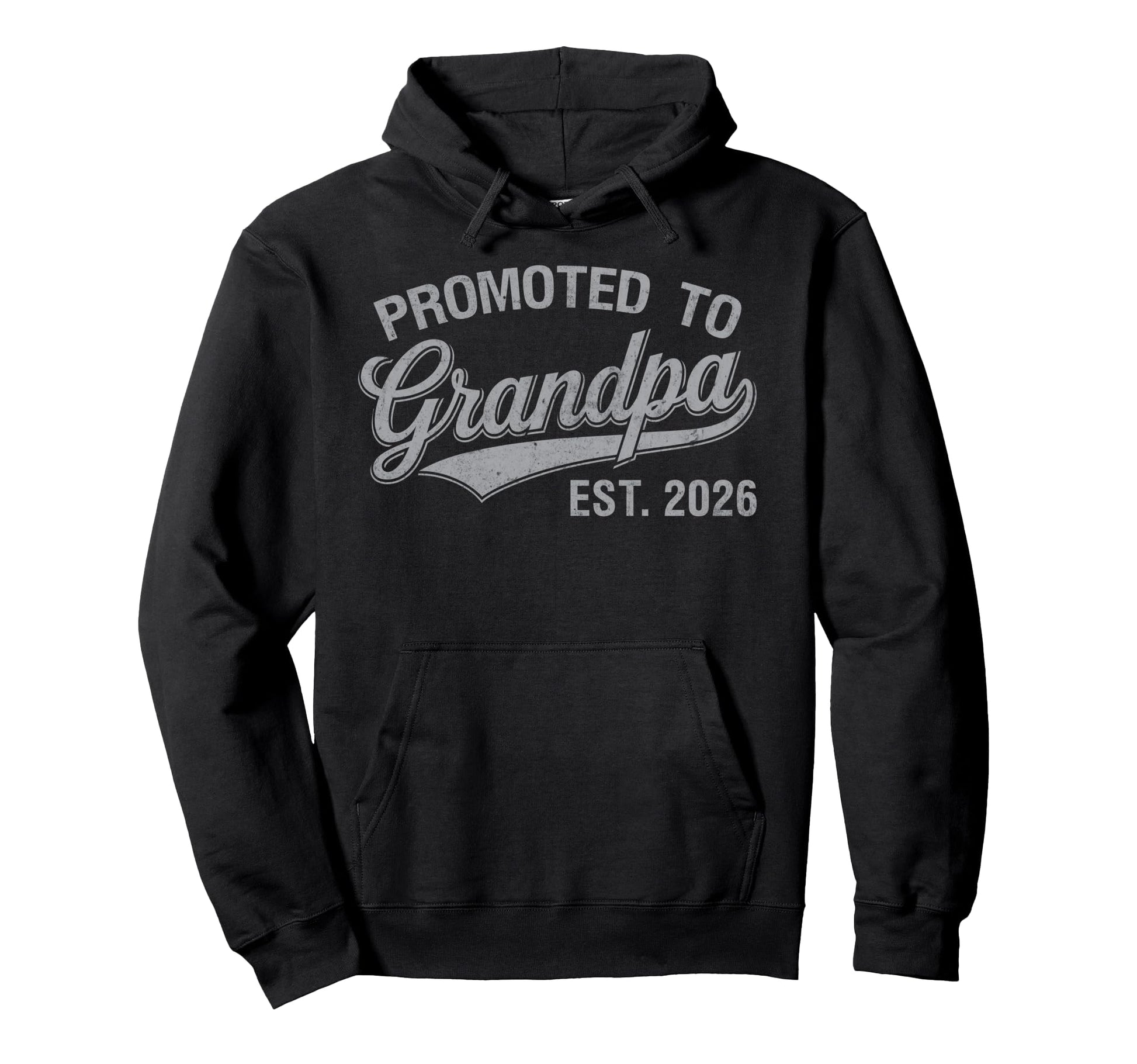 Promoted To Grandpa Est 2026 Hoodie - Minimalist Print for Adults - T-Shirt, Sweatshirt, Hoodie