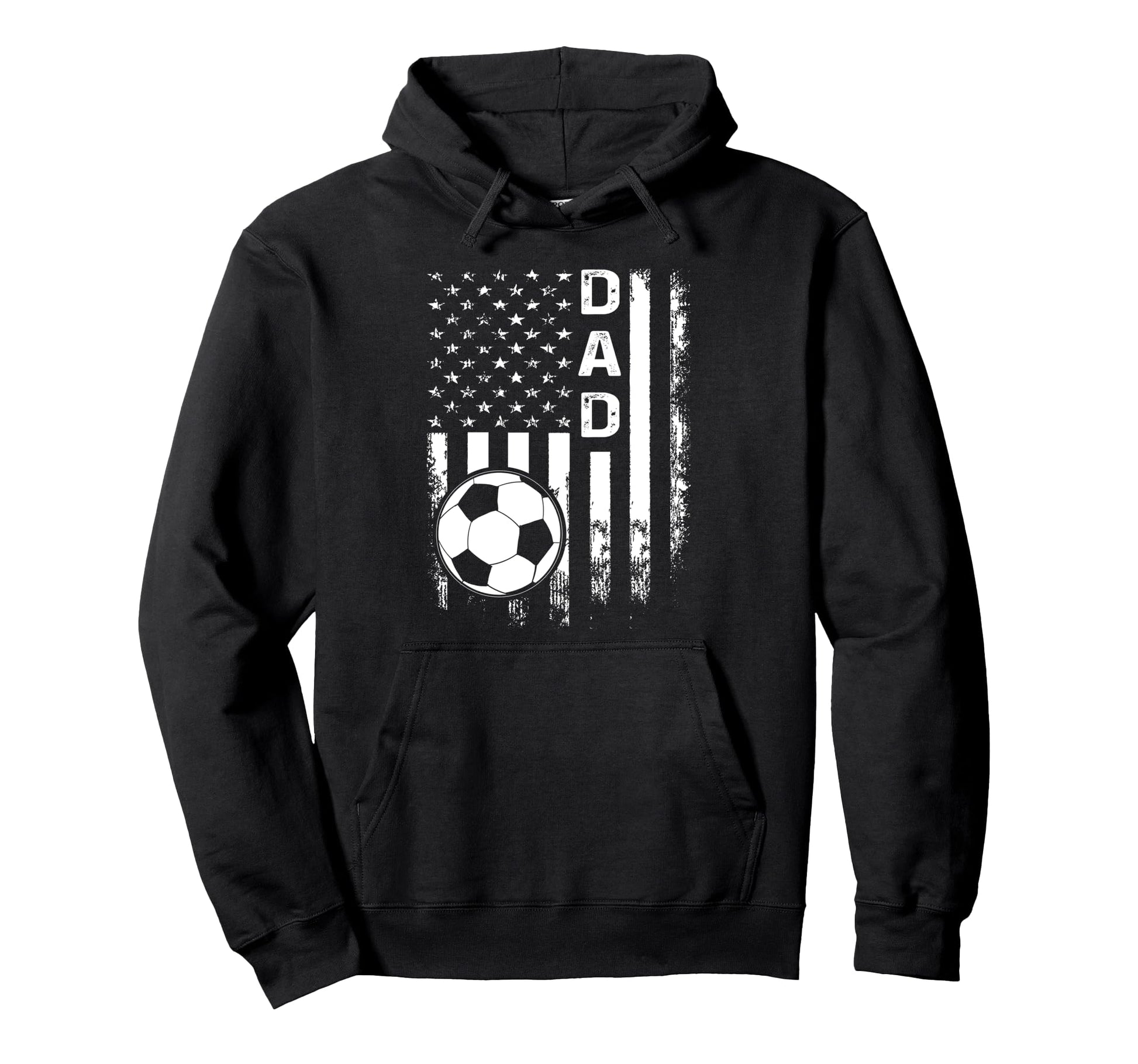 Soccer Dad America Flag Hoodie - Novelty Apparel Men Women - T-Shirt, Sweatshirt, Hoodie