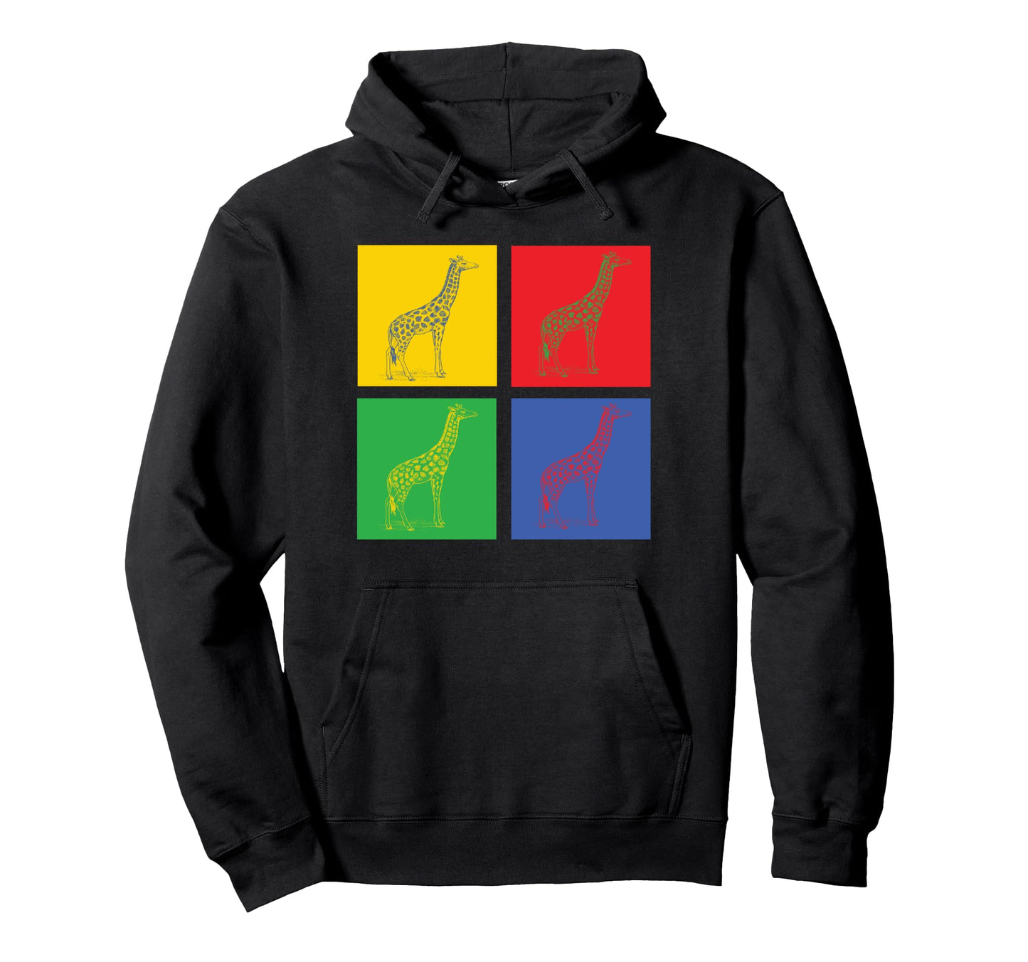 Giraffe Pop Art African Animals Hoodie - Casual Everyday Wear Men Women - T-Shirt, Sweatshirt, Hoodie