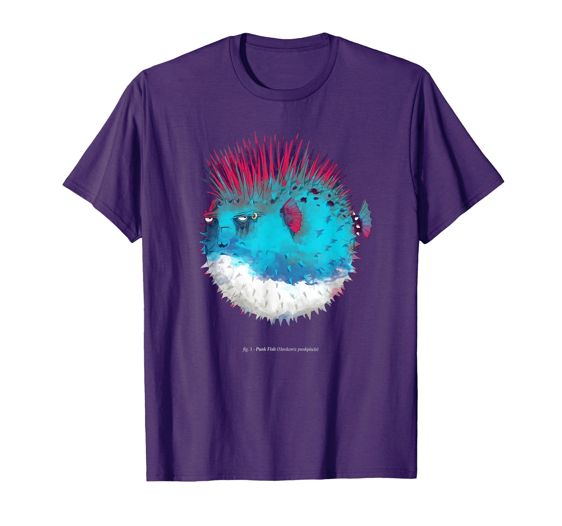 Punk Fish Pufferfish Sea Character T-Shirt - Streetwear Style Men Women - T-Shirt, Sweatshirt, Hoodie