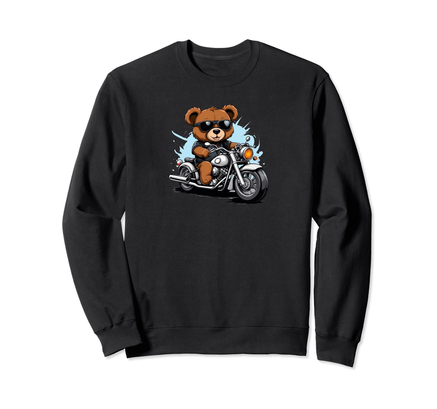 Teddy Bear Riding Motorcycle Gift Sweatshirt - Novelty Apparel Unisex - T-Shirt, Sweatshirt, Hoodie