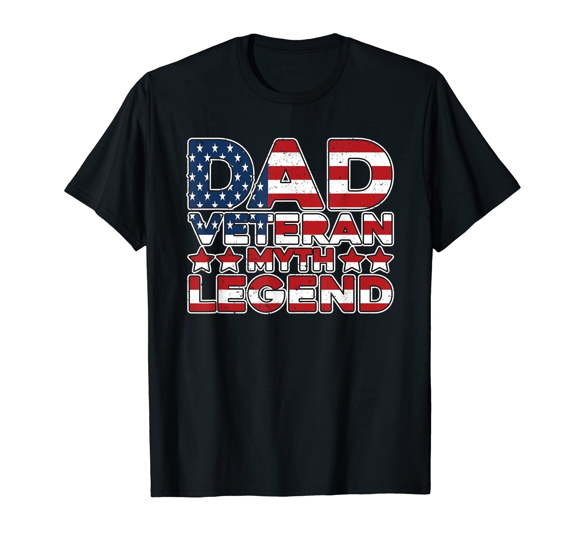 Mens American Flag Dad Veteran Myth T-Shirt - Custom Art Print for Adults - T-Shirt, Sweatshirt, Hoodie