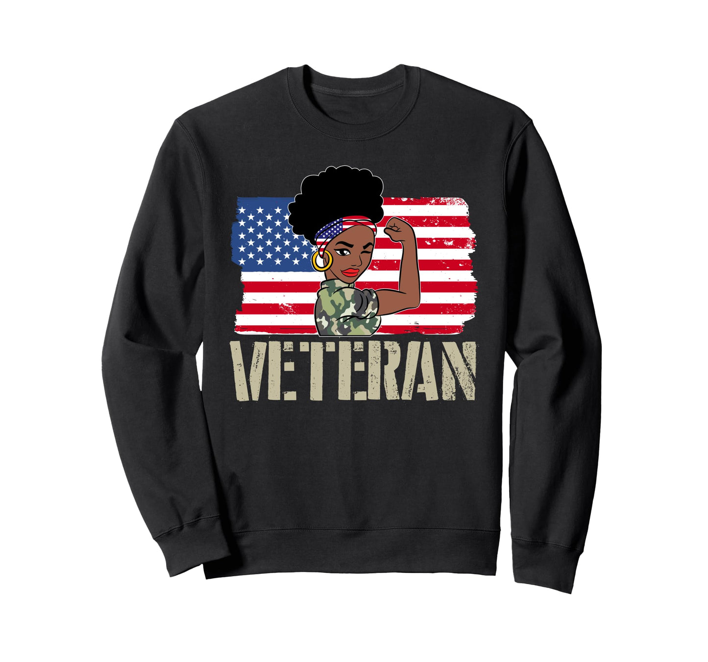 Veteran Female Veteran Sweatshirt - Graphic Print Unisex - T-Shirt, Sweatshirt, Hoodie